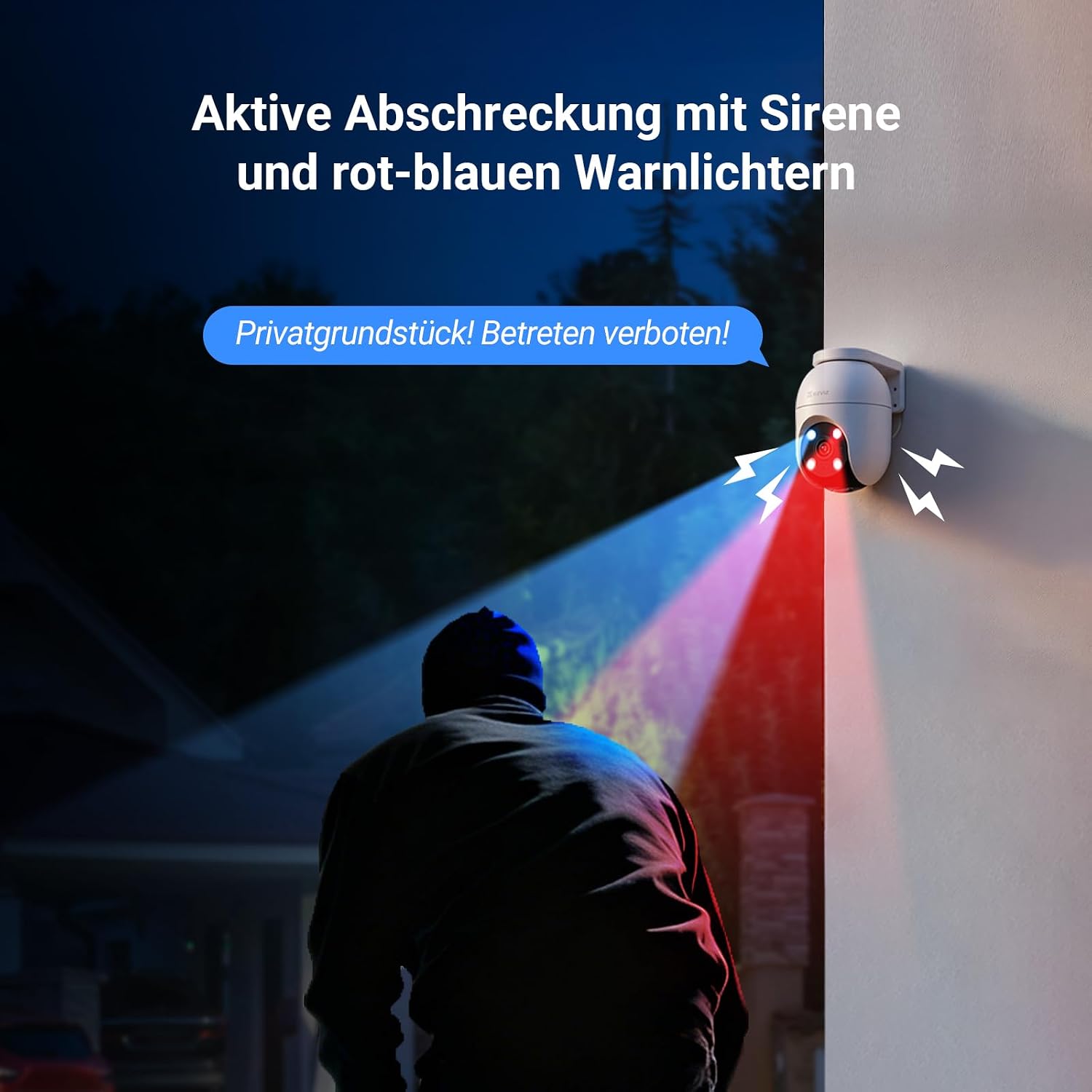 Thumbnail 4 de EZVIZ 4K Außenkamera mit WLAN, 360° PTZ und KI-Erkennung – C8c 4K (Version 2026)