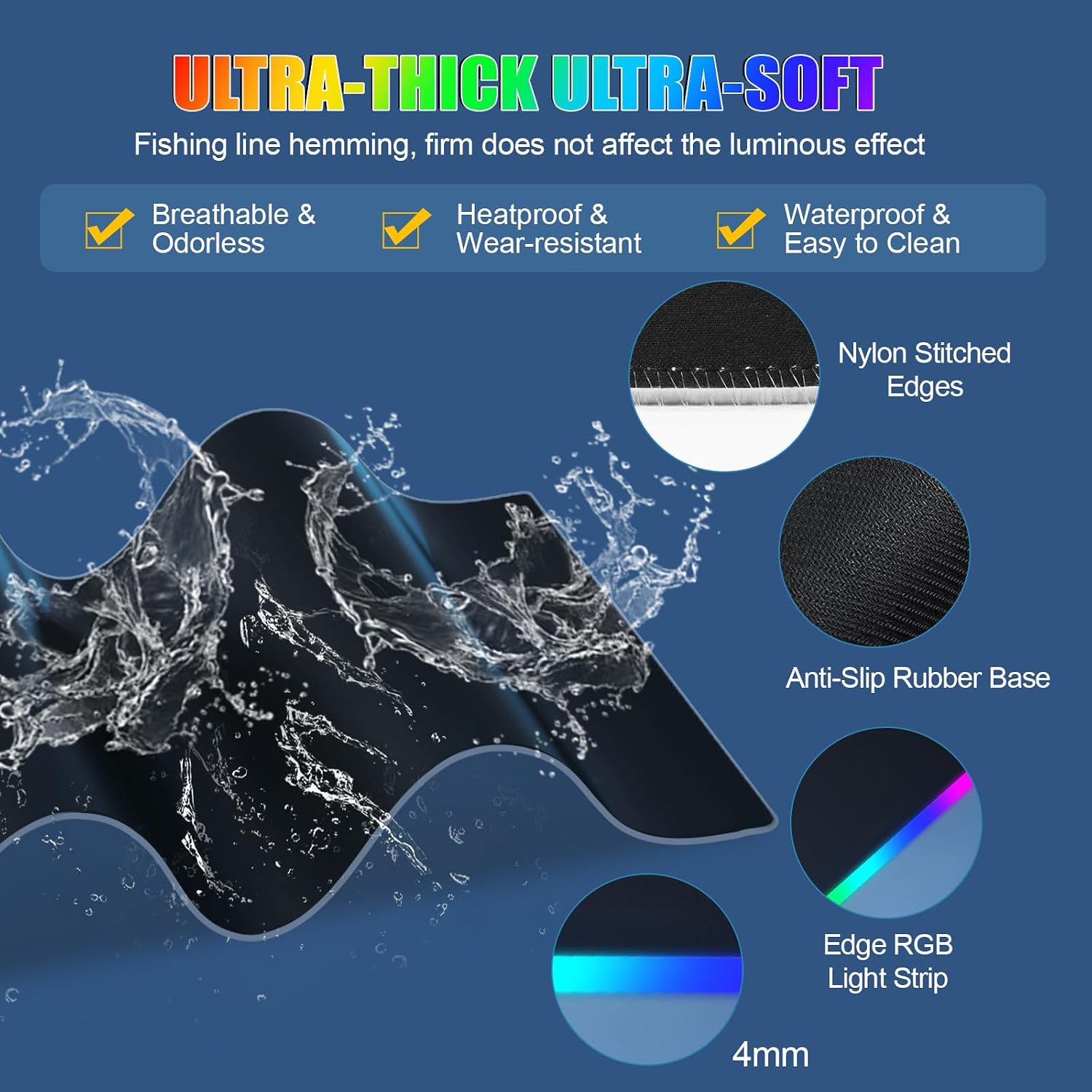 Thumbnail 5 de Wireless Charging Desk Mat 15W Mousepad