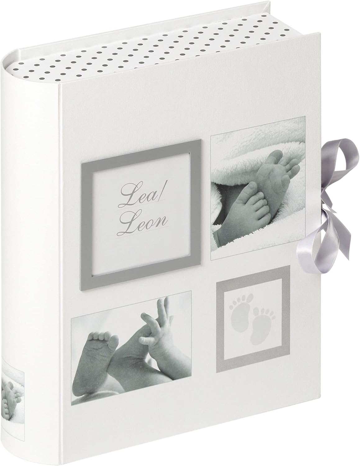 Walther Design Baby Little Foot FB-173 : boîtes de rangement grises à 3 tiroirs pour souvenirs de bébé