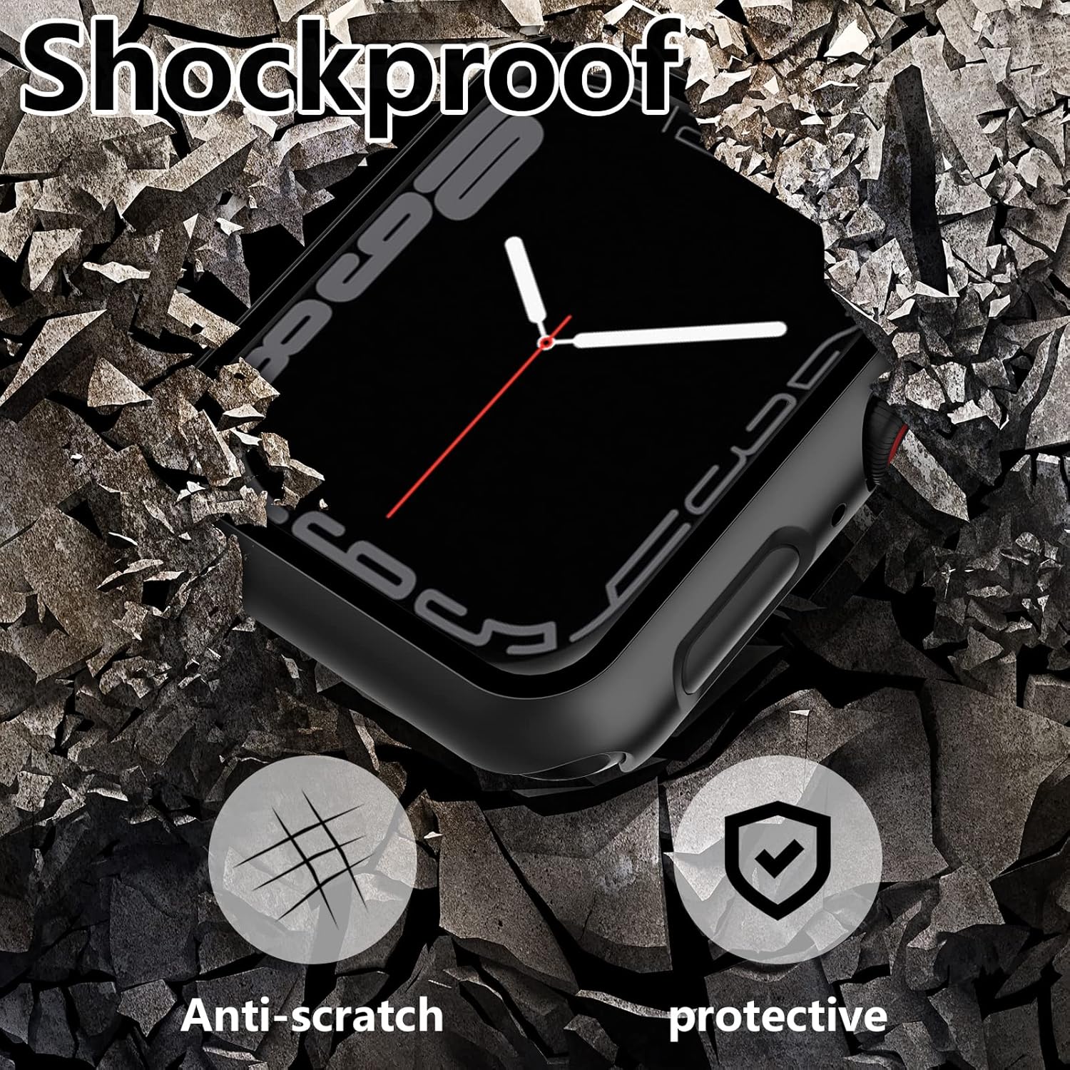 Thumbnail 2 de Bigqin 5-Pack Tempered Glass Screen Protectors for Apple Watch Series 9/8/7 (41mm) – Full-Cover, Anti-Scratch