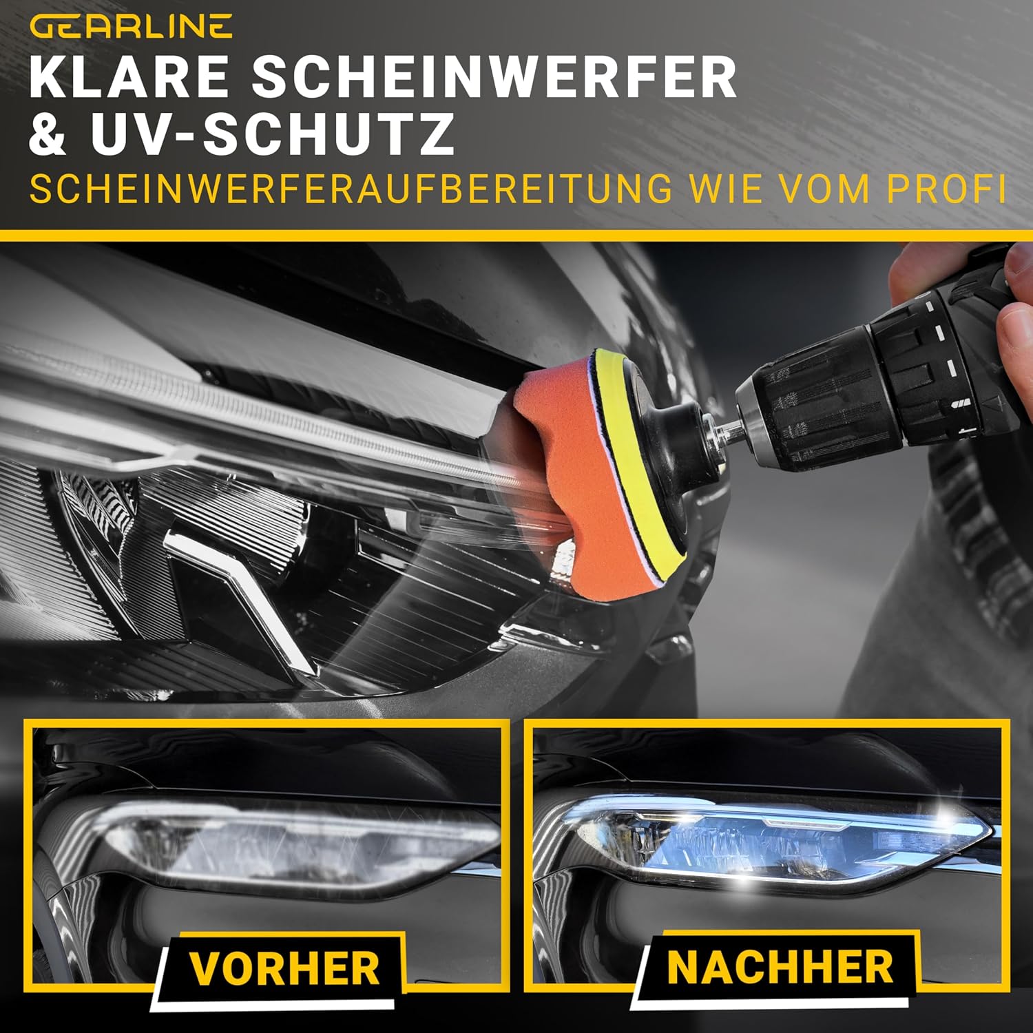 Detalle de GEARLINE Scheinwerfer Aufbereitung Set 24 Teile