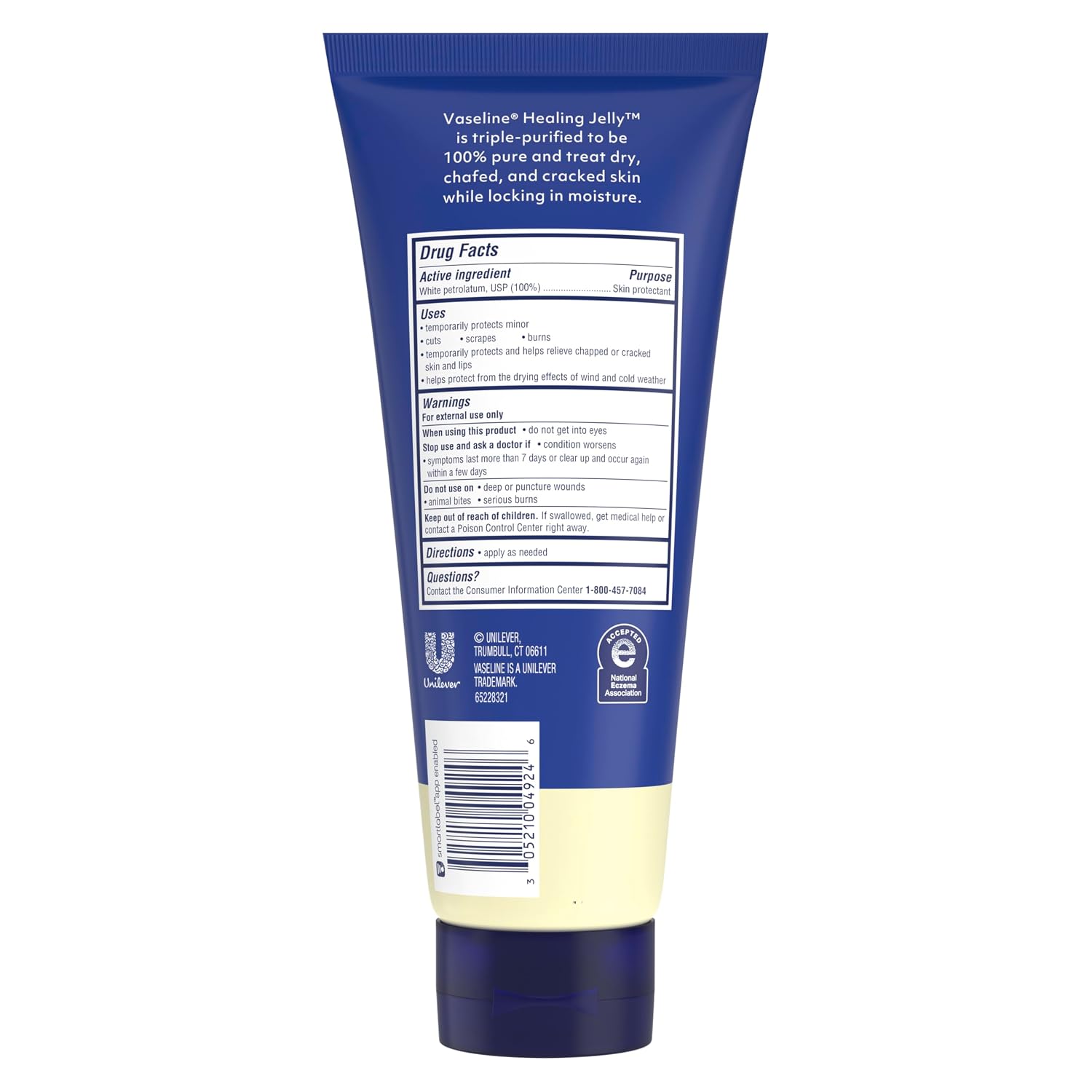 Detalle 2 de Vaseline Original Healing Jelly, 6.8 oz Squeeze Tube, Fragrance-Free