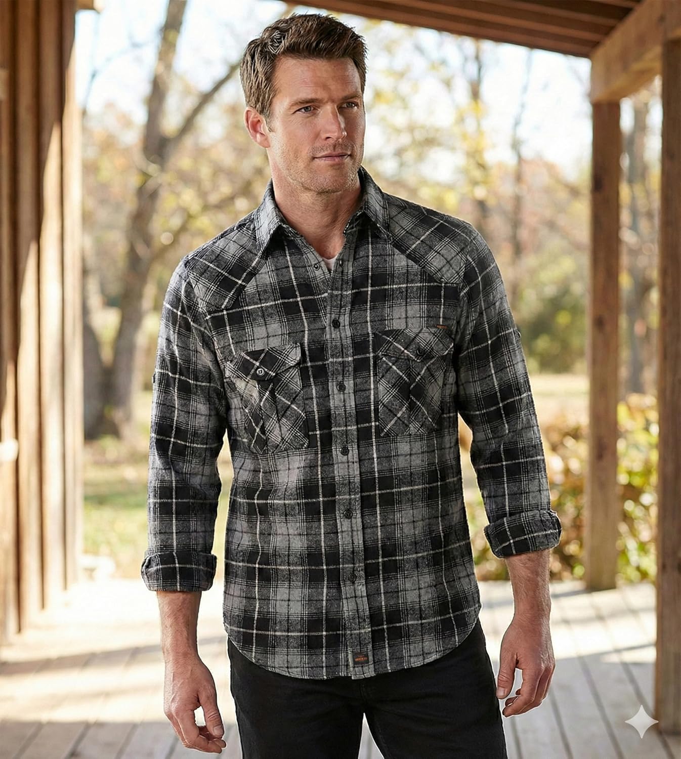 Thumbnail 1 de ROCK-IT Apparel Flanellhemd Herren kariert Langarm – Regular Fit aus Baumwolle, Made in Europe