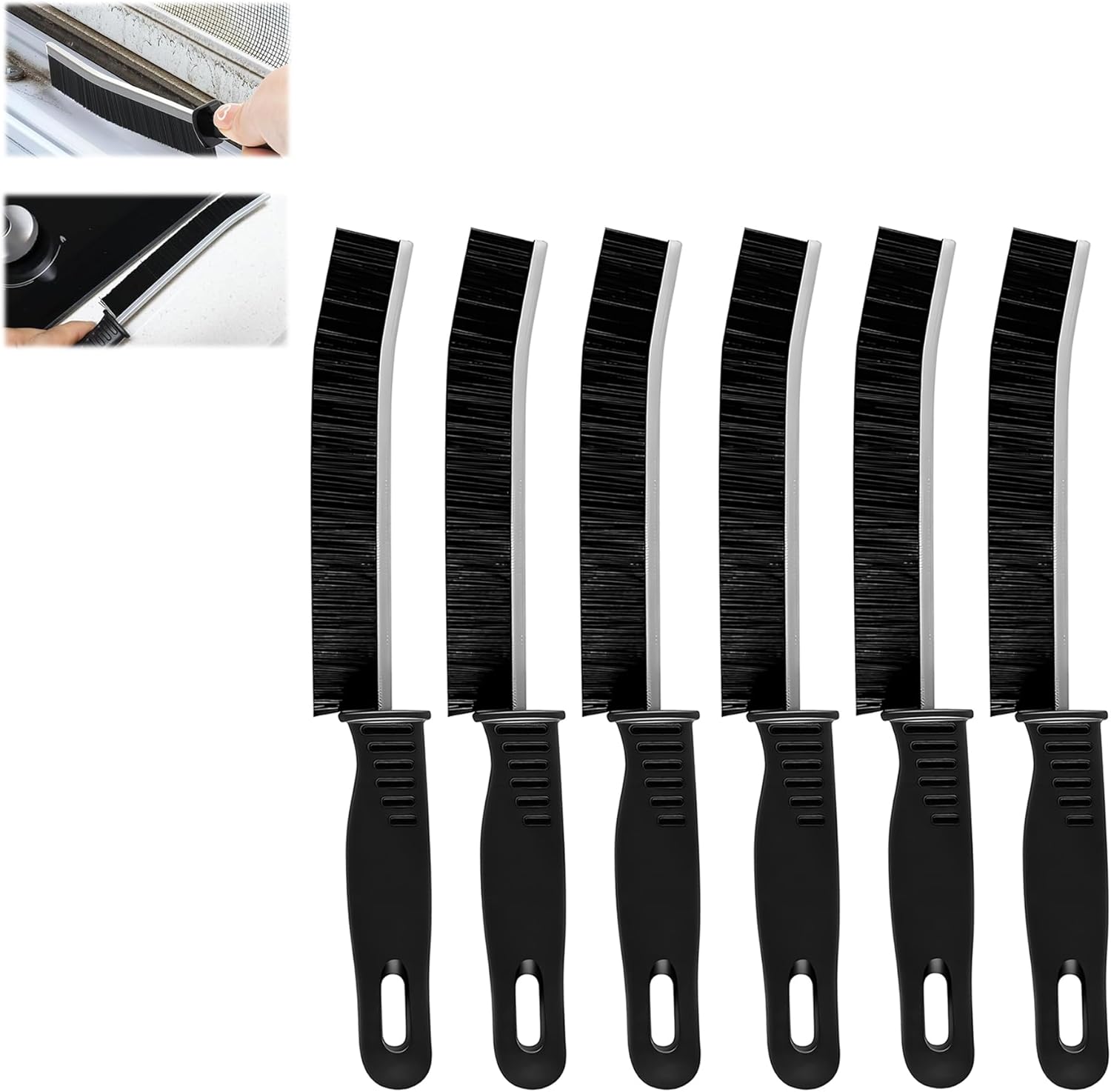 NXPUXP NXPUXP 6 Stück Hartborsten Eckenreinigungsbürste 22 cm 🧽
