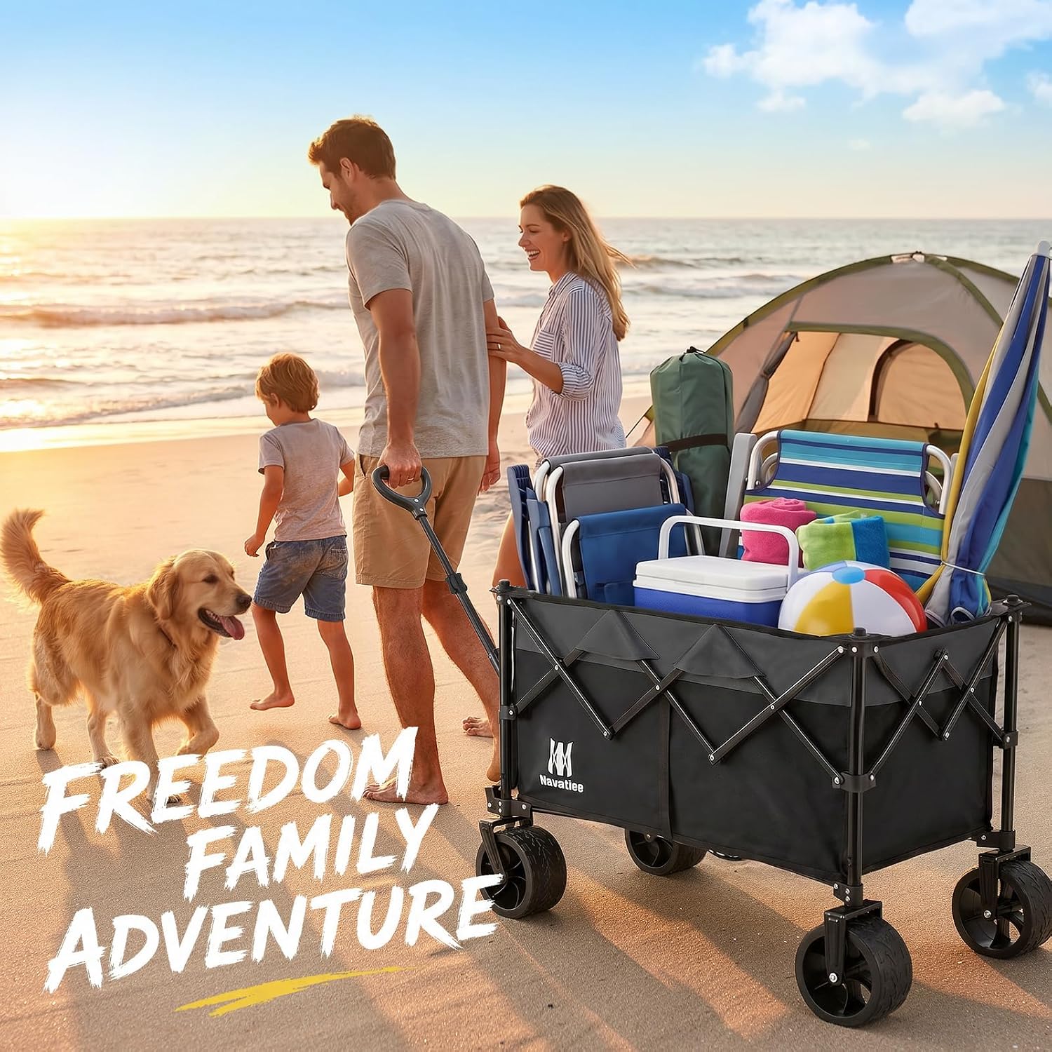 Thumbnail 6 de Navatiee Folding Wagon 165L Capacity