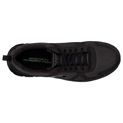 Detalle de Skechers Track Bucolo: Scarpe running da uomo, Black Leather Mesh Trim, 43 EU
