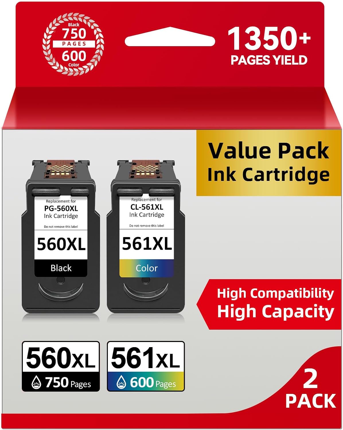 Detalle de INKYEAH 560/561 Patronen XL 2er-Pack đź–¨
