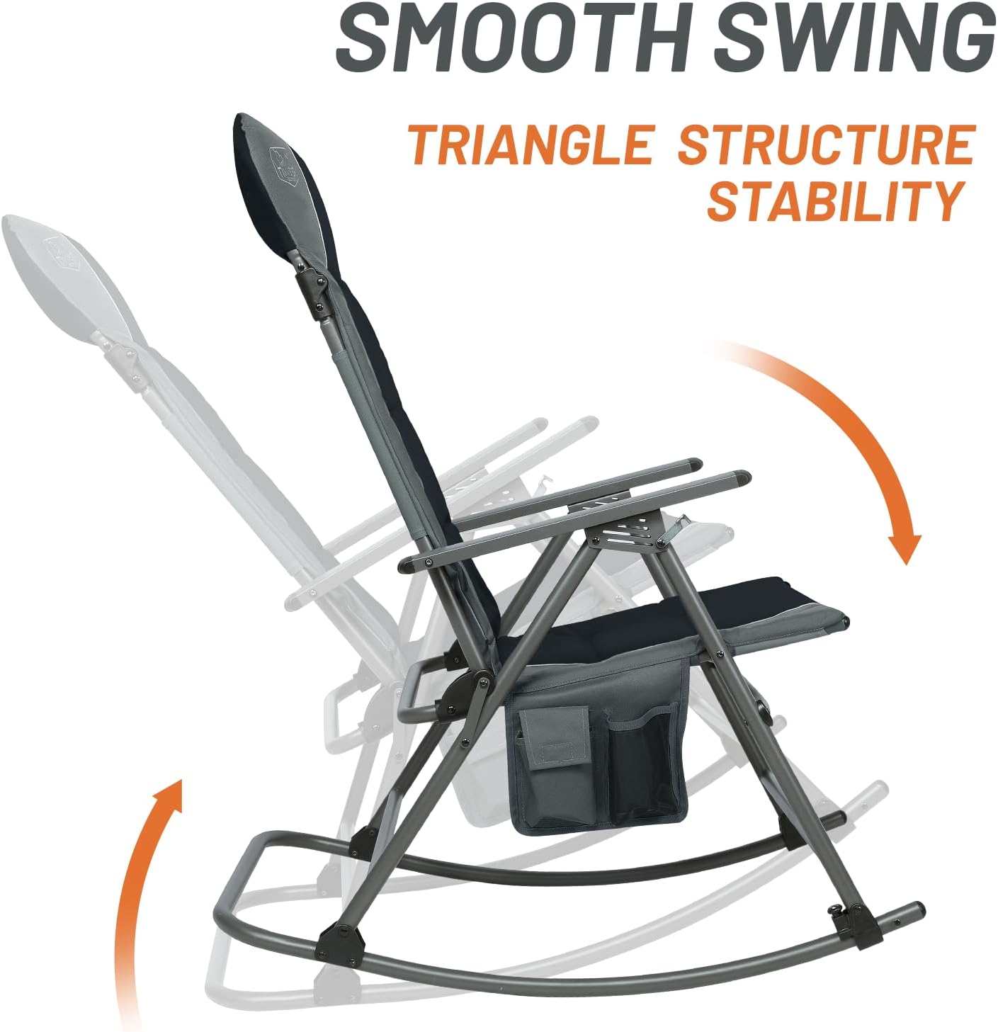 Detalle 1 de Timber Ridge Folding Rocking Camping Chair, 400 lb Capacity