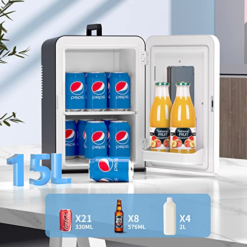 Detalle de Cumeod Mini Fridge 15 L – Portable Thermoelectric Cooler and Warmer (AC/DC)