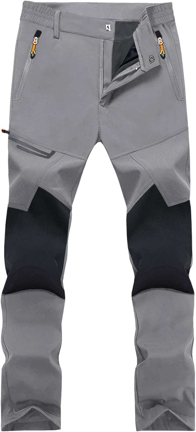 Detalle de EKLENTSON Men's Trousers: Lightweight Quick Dry Hiking Trousers with 4 Zip Pockets