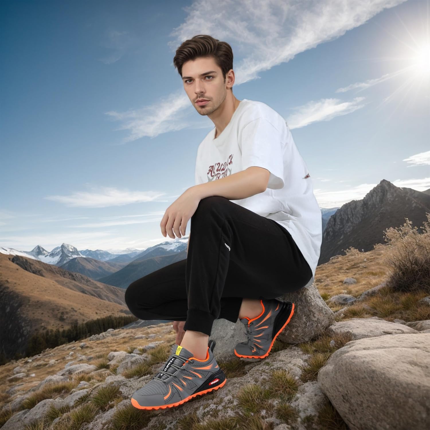 Thumbnail 2 de VENROXX Traillaufschuhe Herren – leichte, atmungsaktive Outdoor-Trekkingschuhe mit rutschfester Sohle (Gr. 39–48)