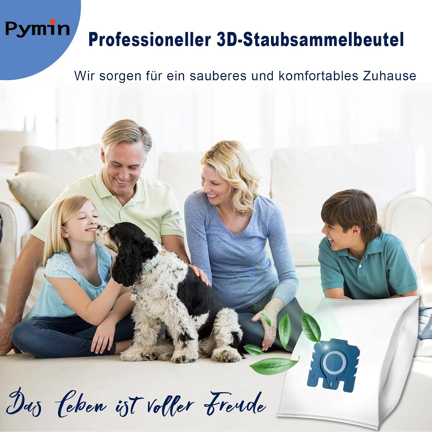 Detalle 2 de Pymin GN-stofzuigerzakken voor Miele, 8 polyester zakken met motor- en Aircleanfilters