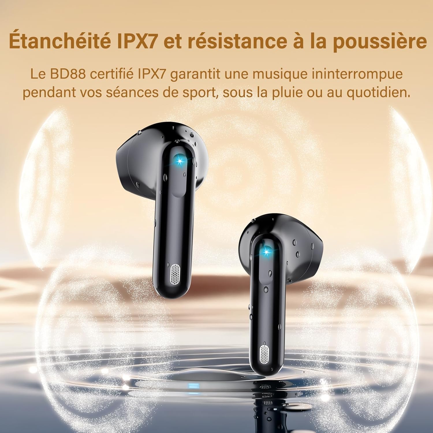 Thumbnail 6 de Écouteurs Bluetooth BD88 sans fil 5.4 – Hi‑Fi, ANC Ambiant ENC, 45 h total
