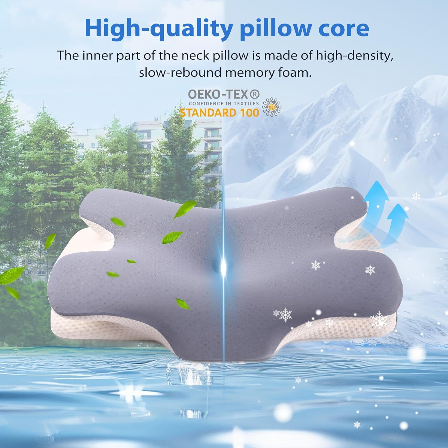 Detalle 2 de MULISOFT Memory Foam Pillow ergonomic side sleeper pillow