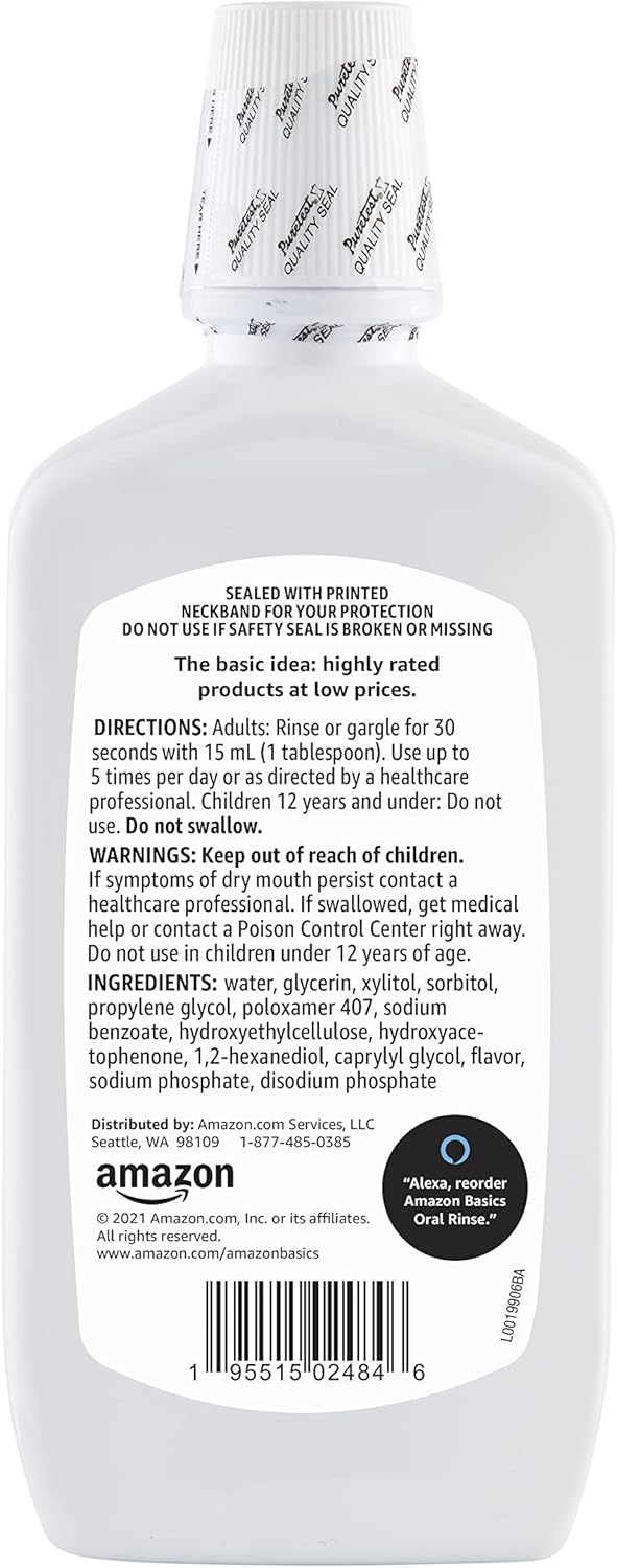 Thumbnail 1 de Amazon Basics Dry Mouth Oral Rinse (Alcohol-Free, Mint), 16 fl oz — Soothes and Hydrates