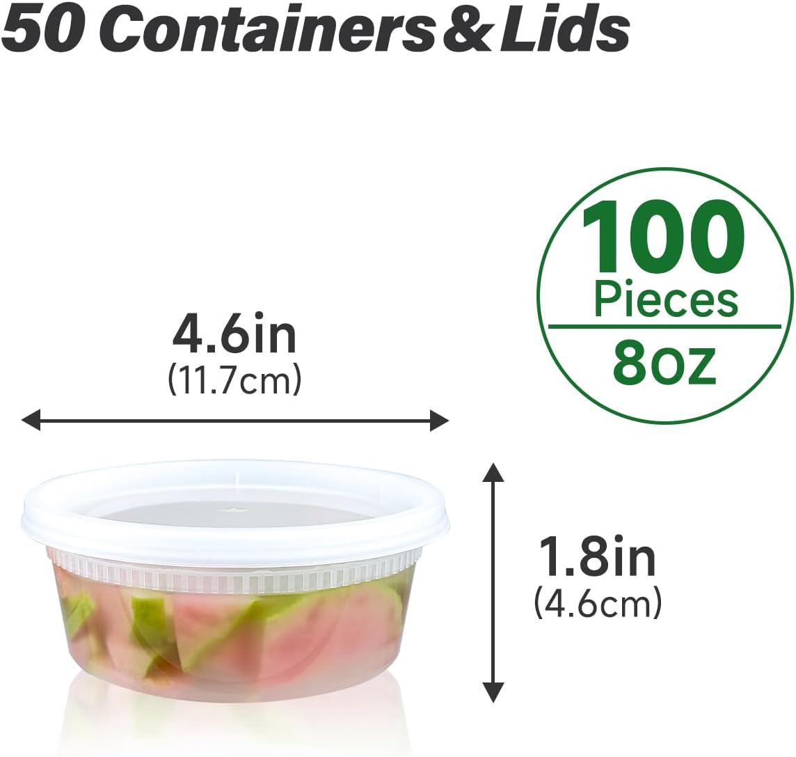 Detalle 2 de Dealusy 32 oz Deli Containers 50-Pack 🥣