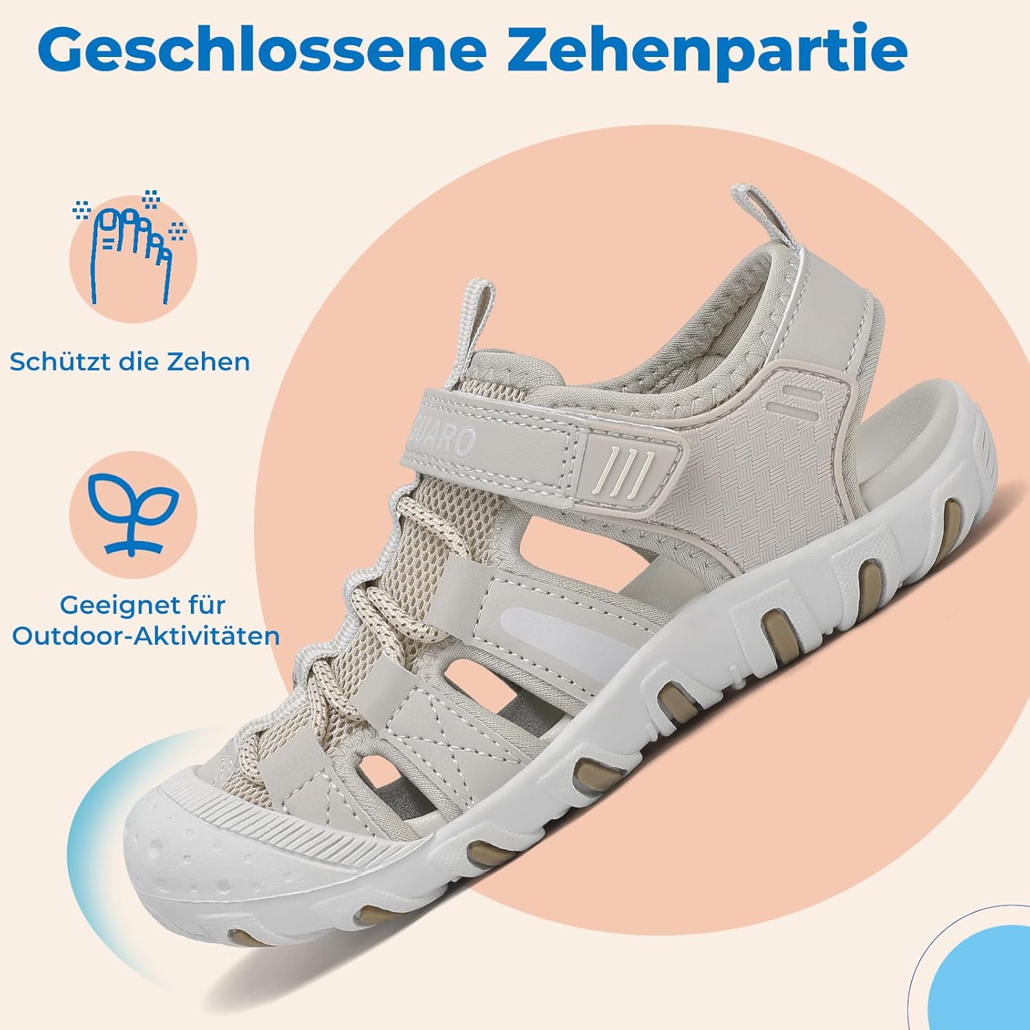 Thumbnail 2 de SAGUARO Sandalen Jungen mit geschlossener Zehenkappe – geschlossene Trekkingsandalen für Sommer, Outdoor & Alltag