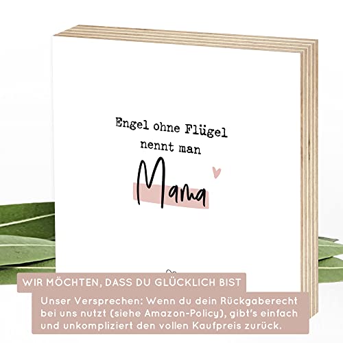 Thumbnail 8 de Wunderpixel Holzbild Geschenk Mama Engel – 15x15x2 cm, echtes Foto auf Birkenholz
