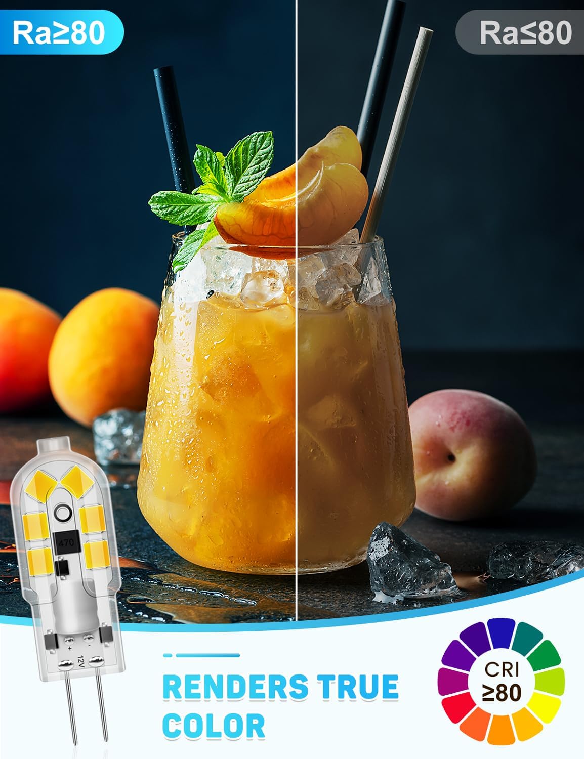 Thumbnail 4 de Wonkelly Ampoule LED G4 2W (équivalent 20W) AC/DC 12V, 6000K, non dimmable, pack de 10