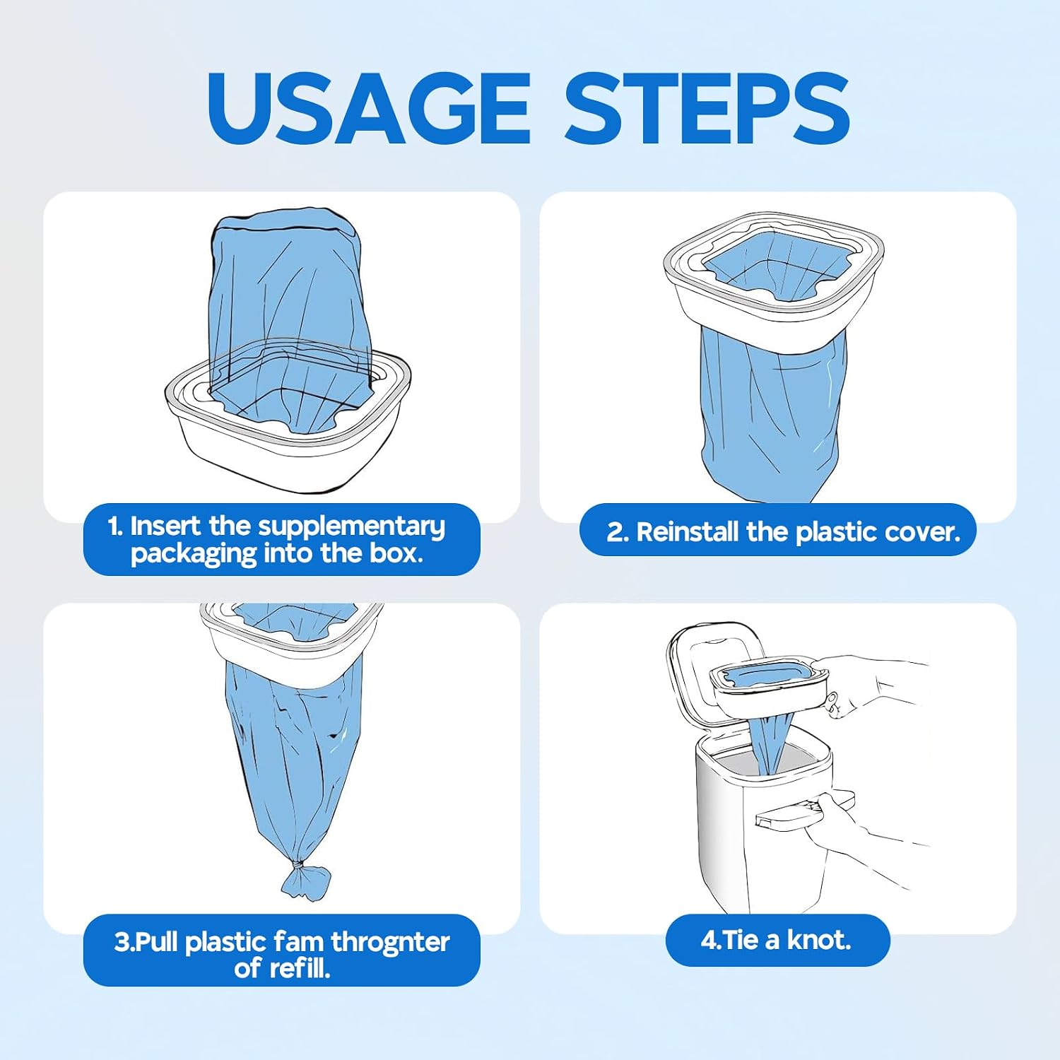 Thumbnail 5 de 12 Pack Nappy Bin Refills (4.5m) – Tear-Resistant Diaper Pail Bags for Most Cans
