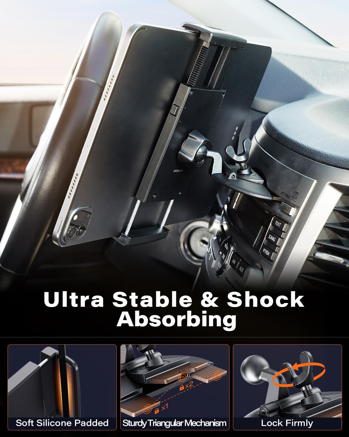 Detalle 2 de APPS2Car universal tablet mount for 7-12.4