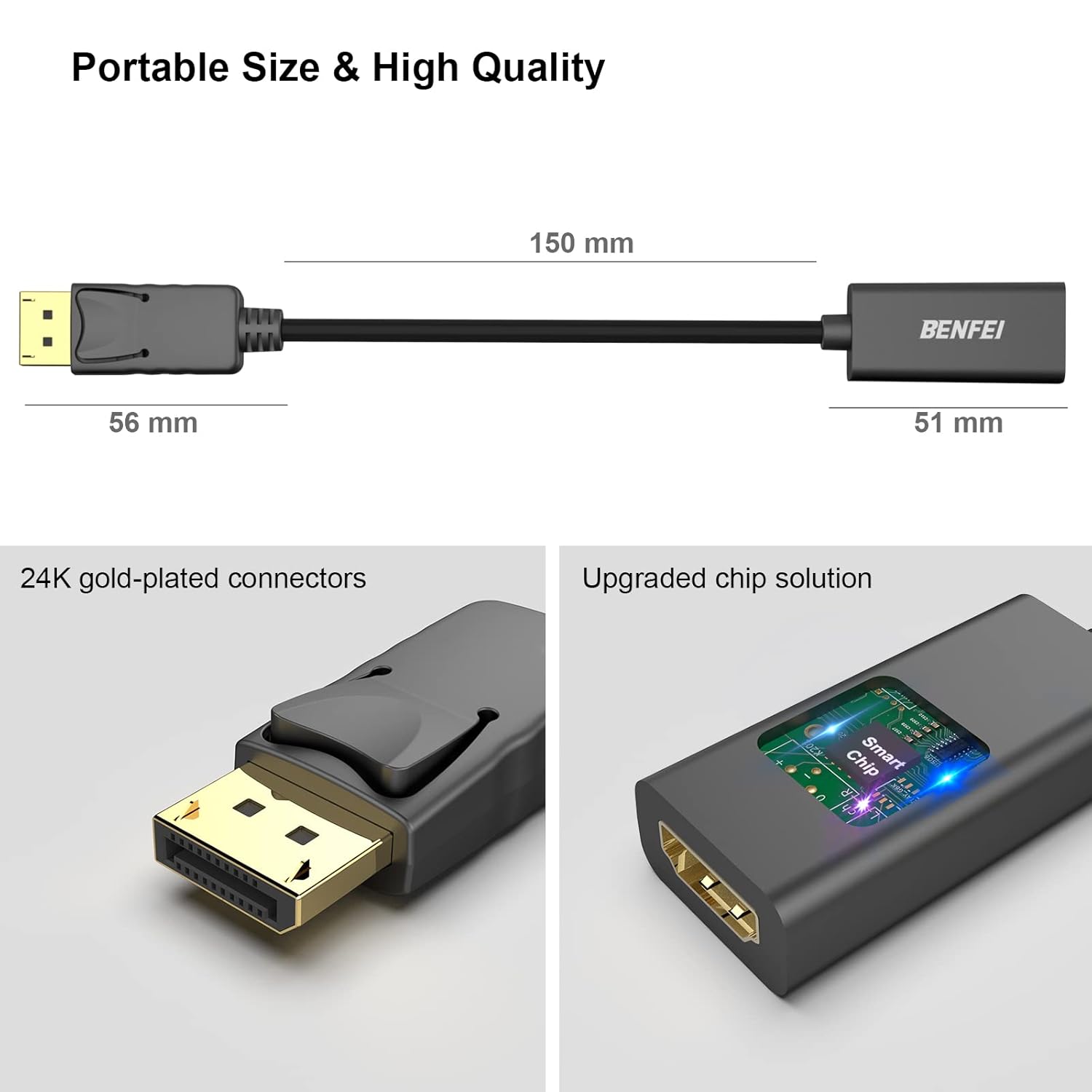 Thumbnail 5 de BENFEI 4K DisplayPort to HDMI Adapter ⚡