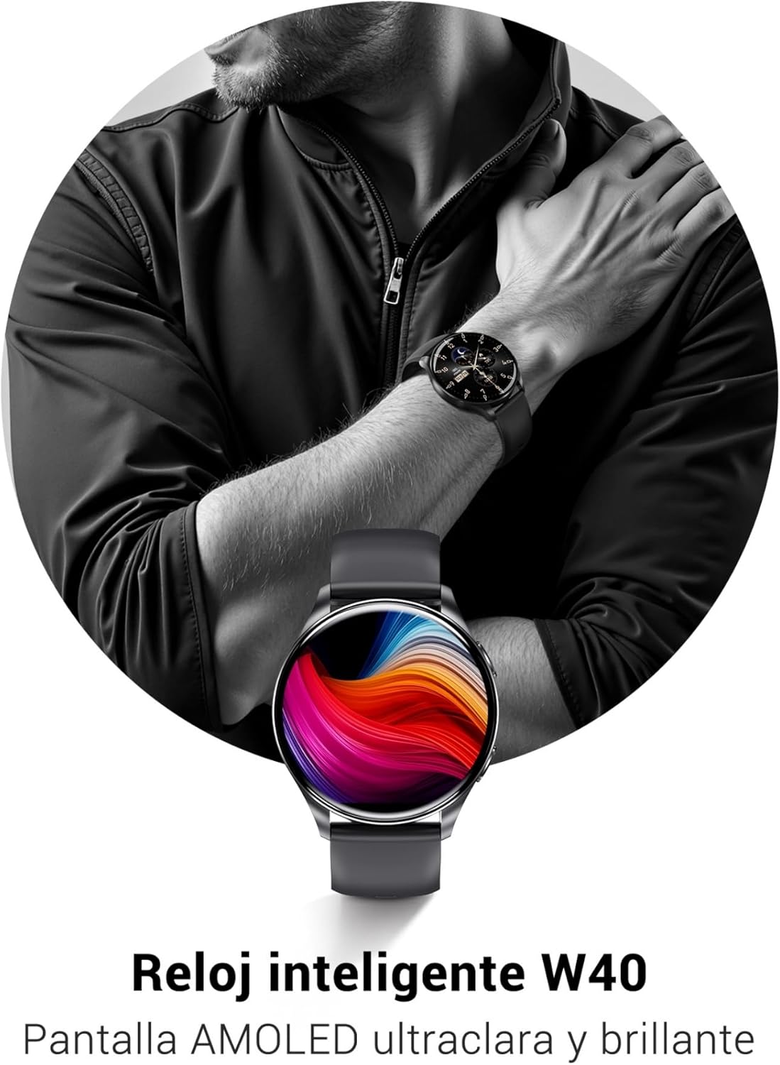 Detalle 2 de IOWODO Reloj Inteligente 1.43" AMOLED