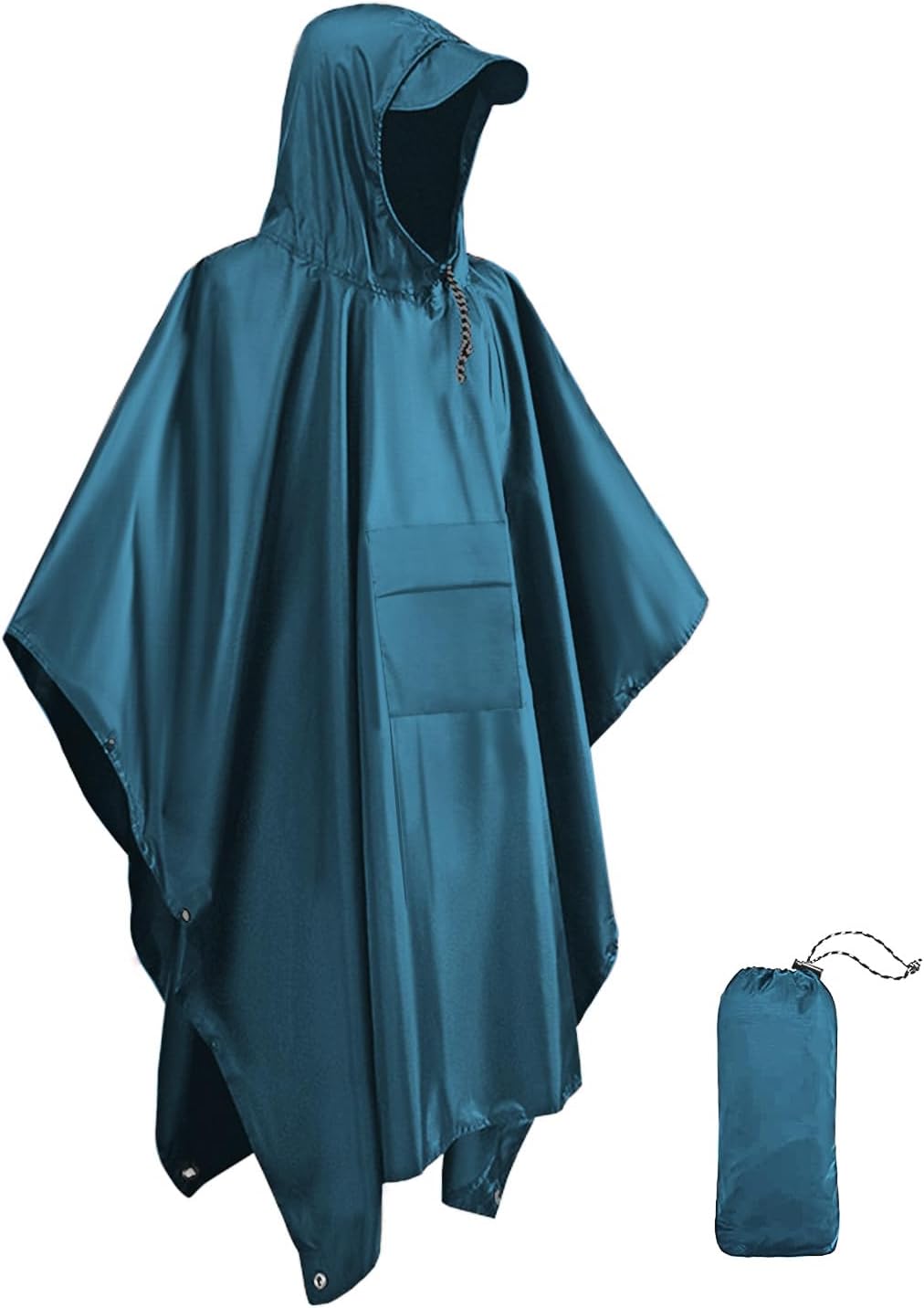 Detalle de Victoper Waterproof Poncho Adult: Lightweight, Reusable Rain Poncho for Outdoor Needs
