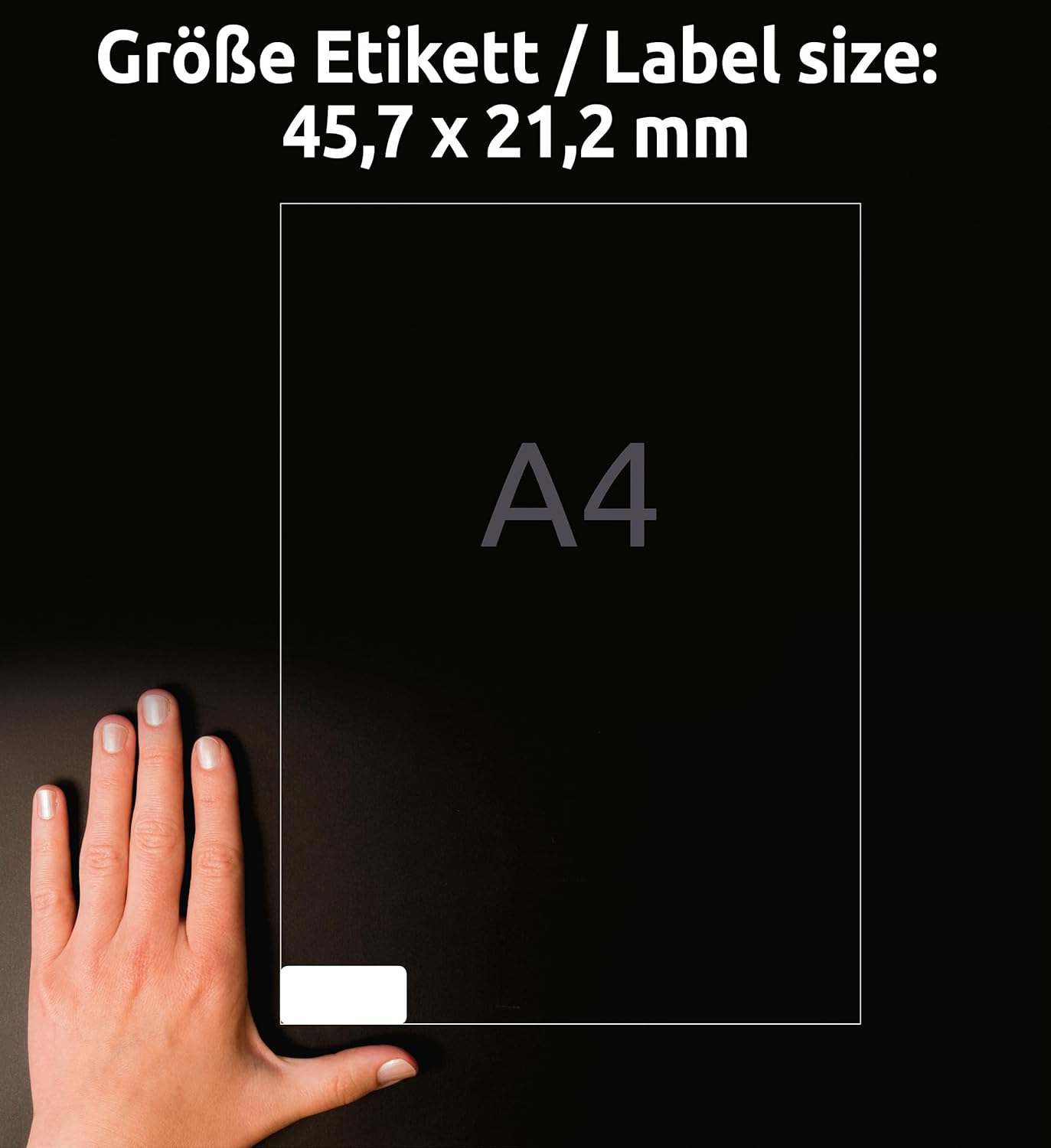 Thumbnail 3 de AVERY Zweckform L4736REV-100 Universal Etiketten – 4.800 Klebeetiketten, 45,7 x 21,2 mm, wieder ablösbar, FSC-Papier, A4
