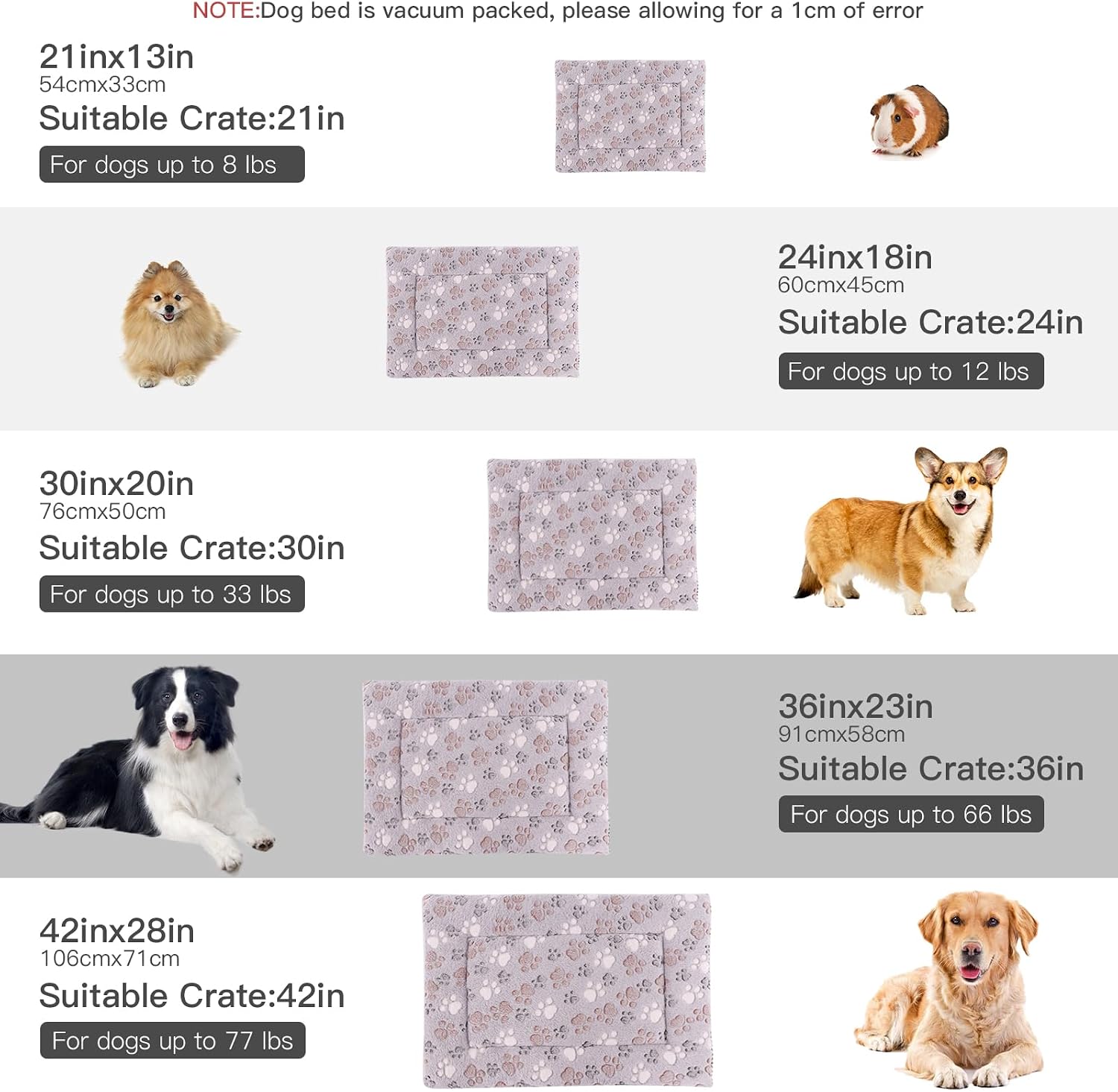 Thumbnail 4 de BVAGSS Orthopädisches Hundebett 60×45×4 cm