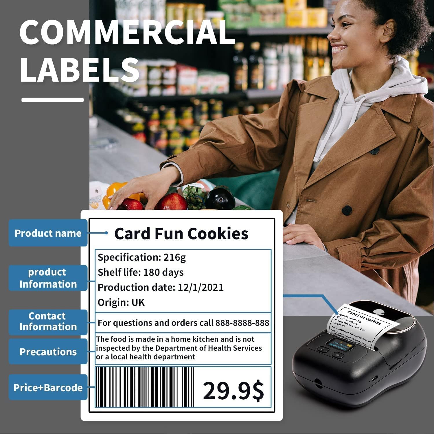 Thumbnail 6 de Phomemo M110: stampante etichette portatile Bluetooth con kit completo