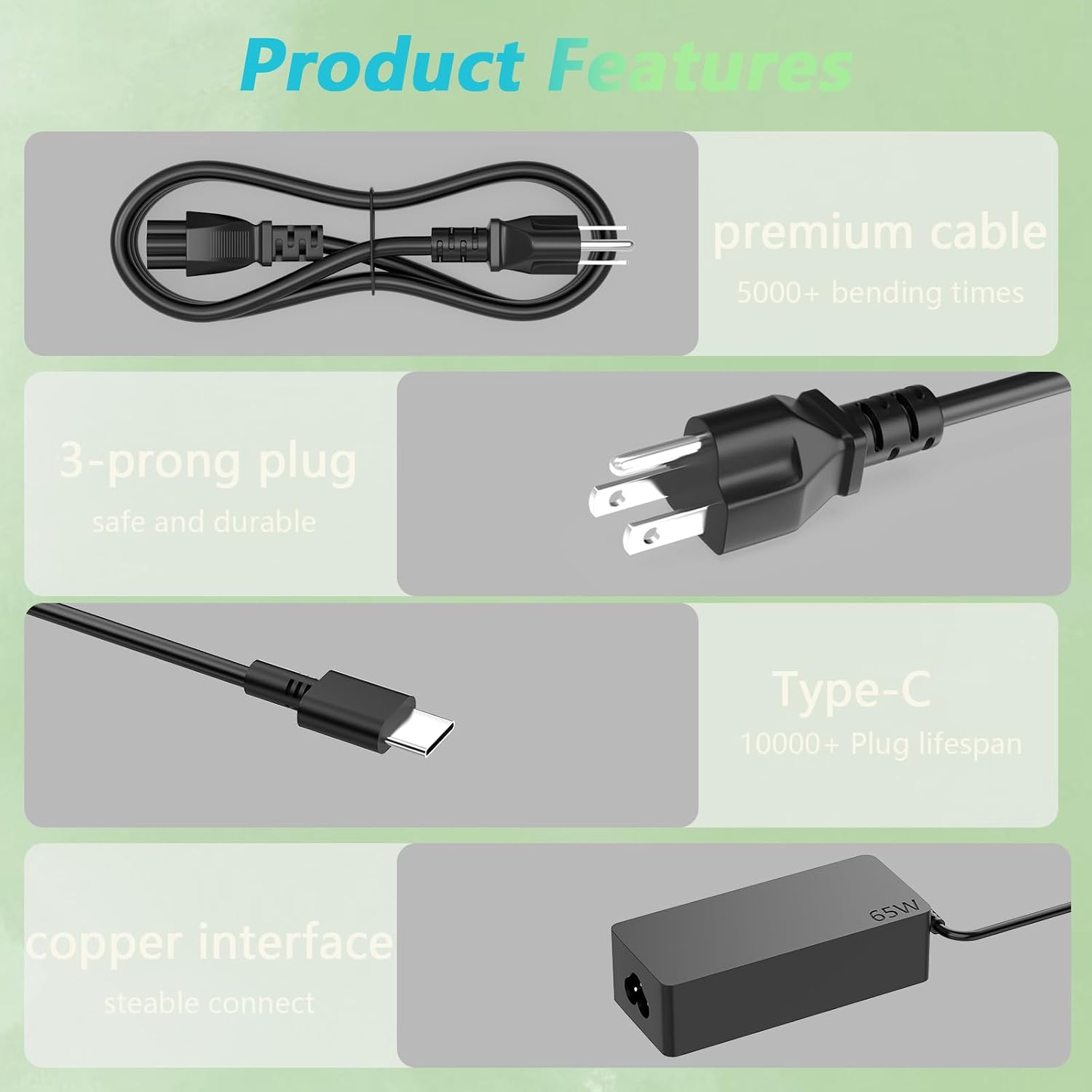 Detalle 1 de USB-C Laptop Charger 65W