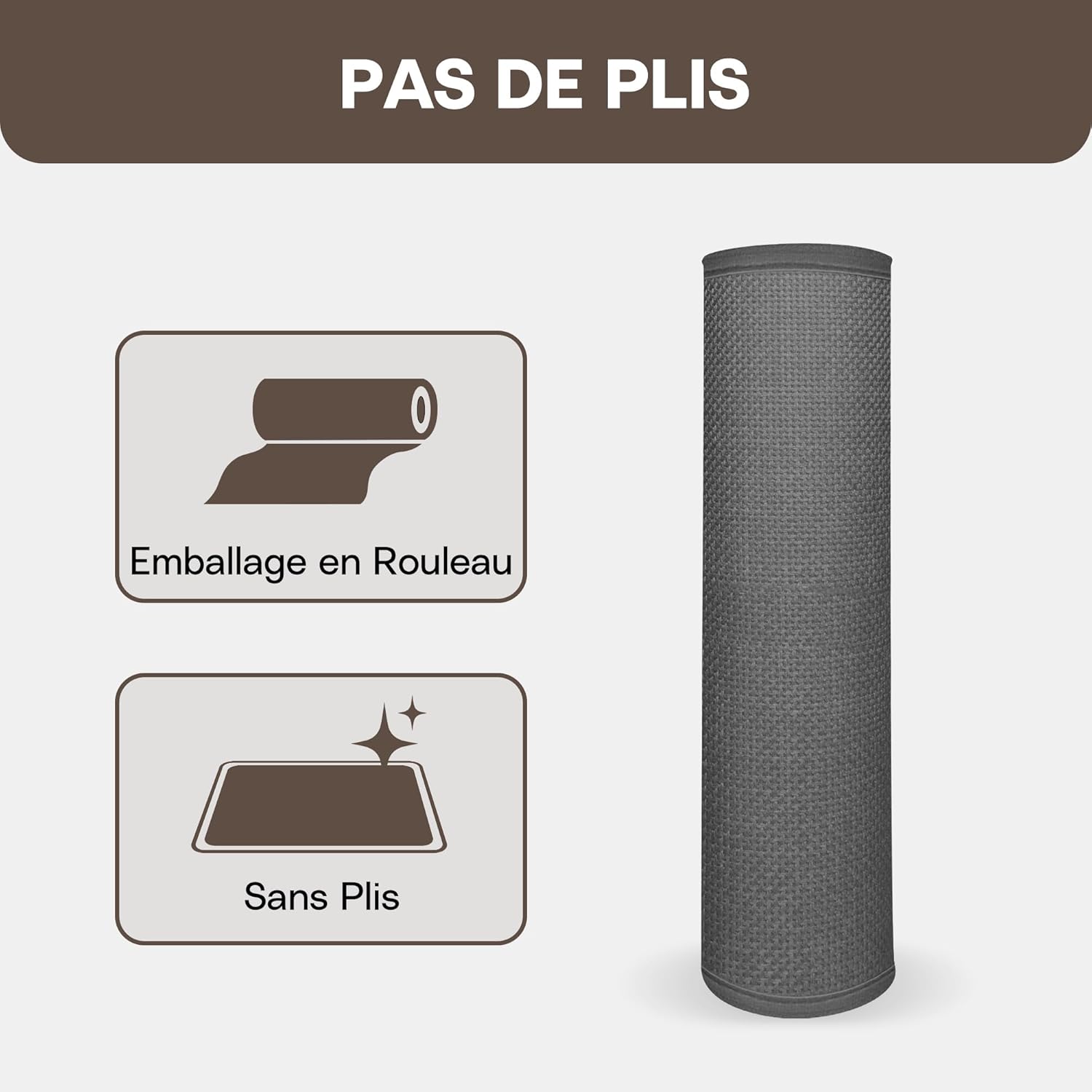 Thumbnail 6 de Tapis de cuisine Mizuosre devant évier long antidérapant et lavable, gris 43,5x180 cm