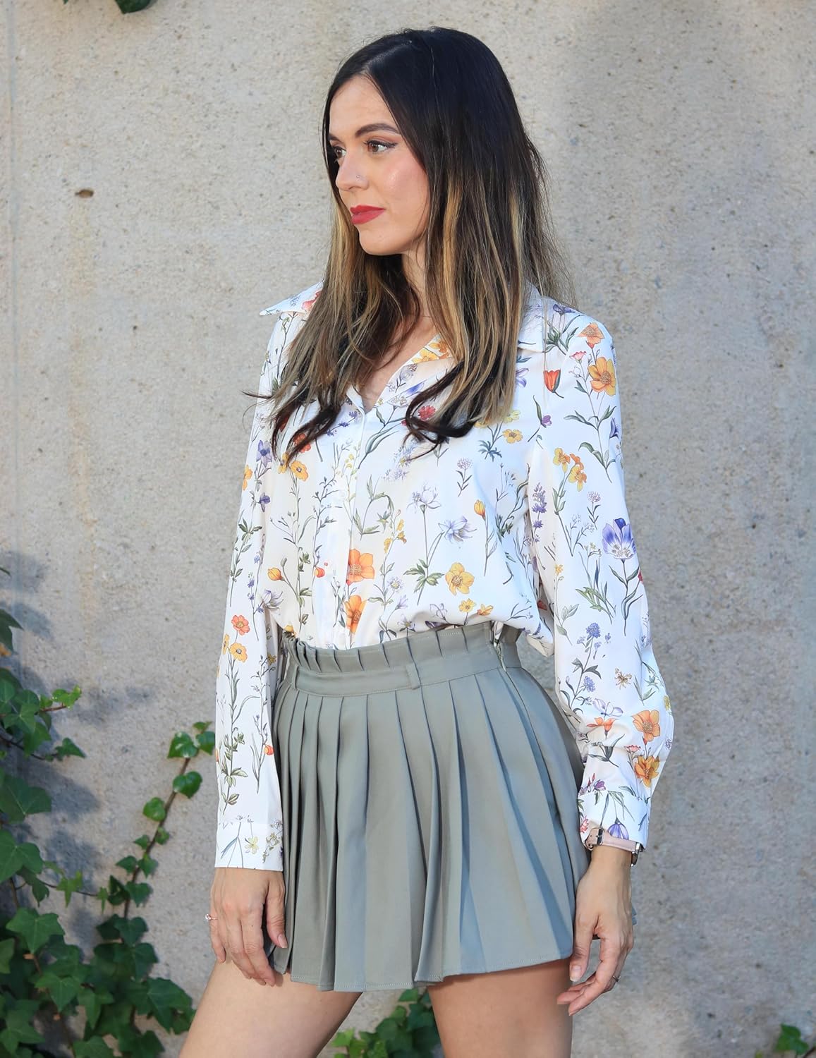 Thumbnail 4 de Zeagoo Women's Dressy Floral Button-Down Shirt: Long Sleeve Blouse for Work & Casual