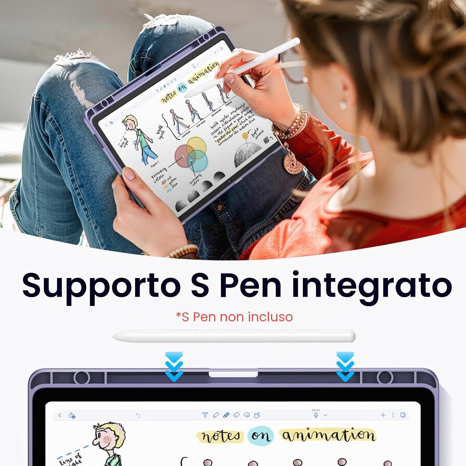 Thumbnail 6 de FINTIE Cover trasparente per Galaxy Tab S9/S9 FE e S10 Lite/S10 FE 10.9" & S9 11" con S Pen – protezione sottile e supporto auto sleep/sveglia