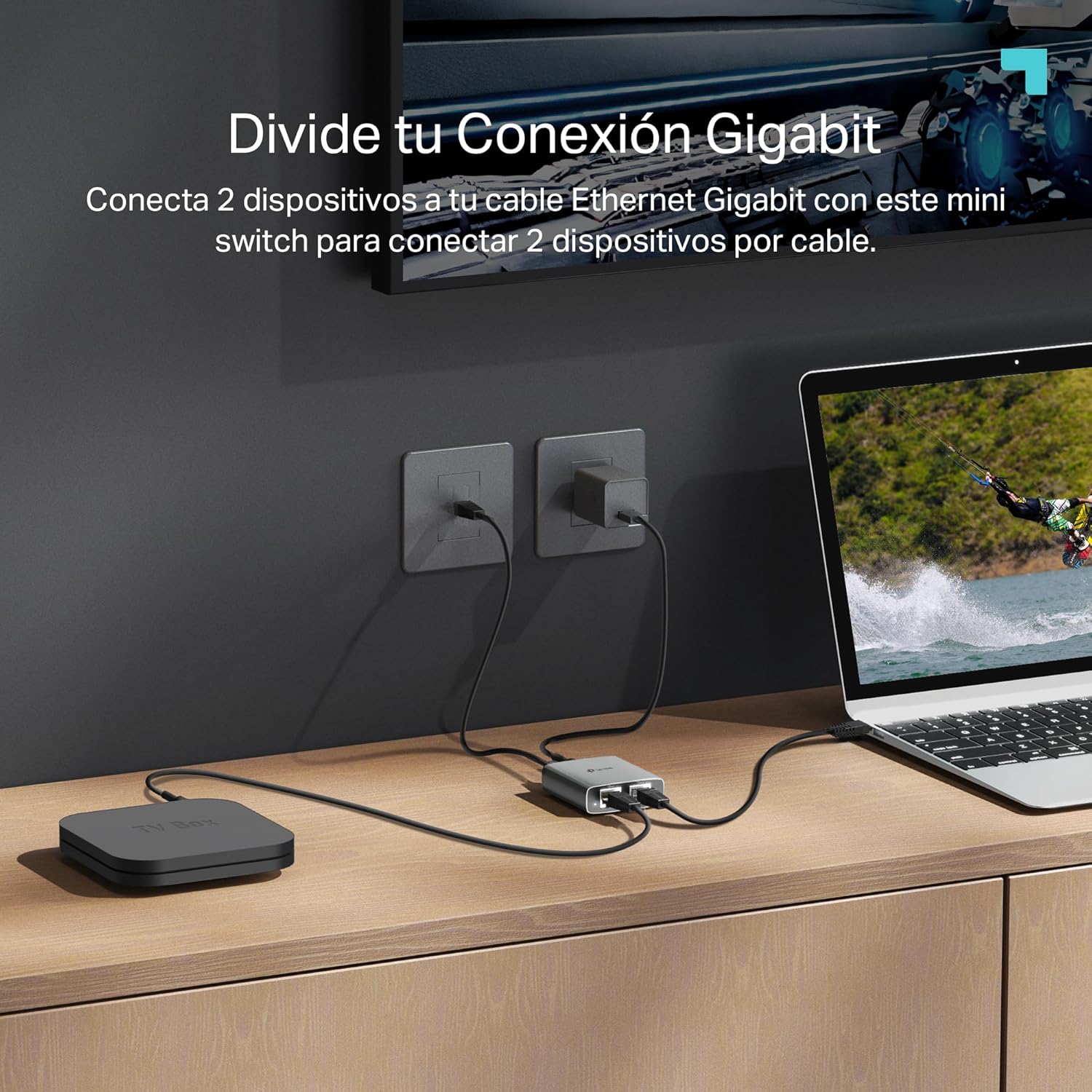 Thumbnail 3 de TP-Link EH210 Adaptador Ethernet 1 a 2 puertos 1000 Mbps 📡