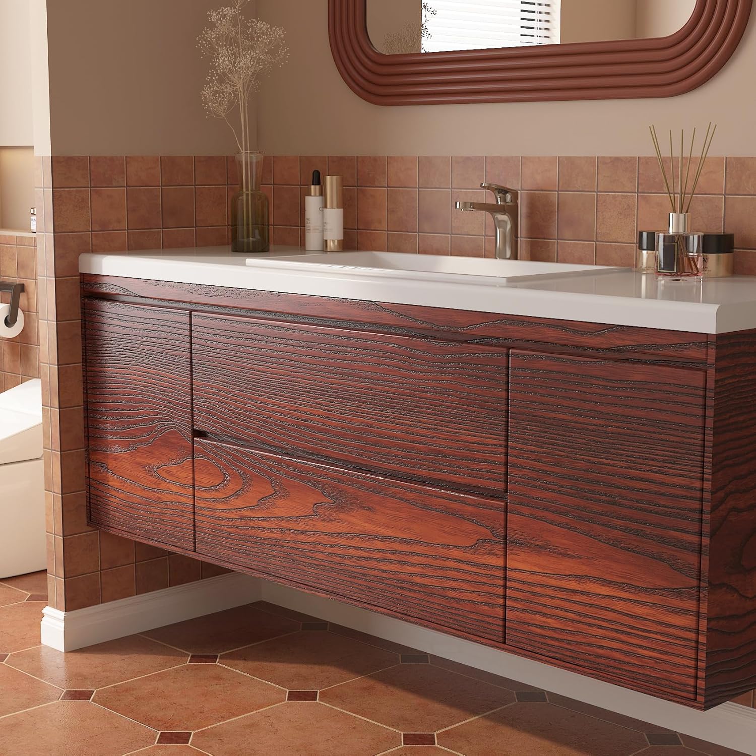 Thumbnail 2 de Yenhome Klebefolie Möbel Holzoptik Dunkel 60x300 cm – Selbstklebende Folie für Möbel, Tisch und Küche
