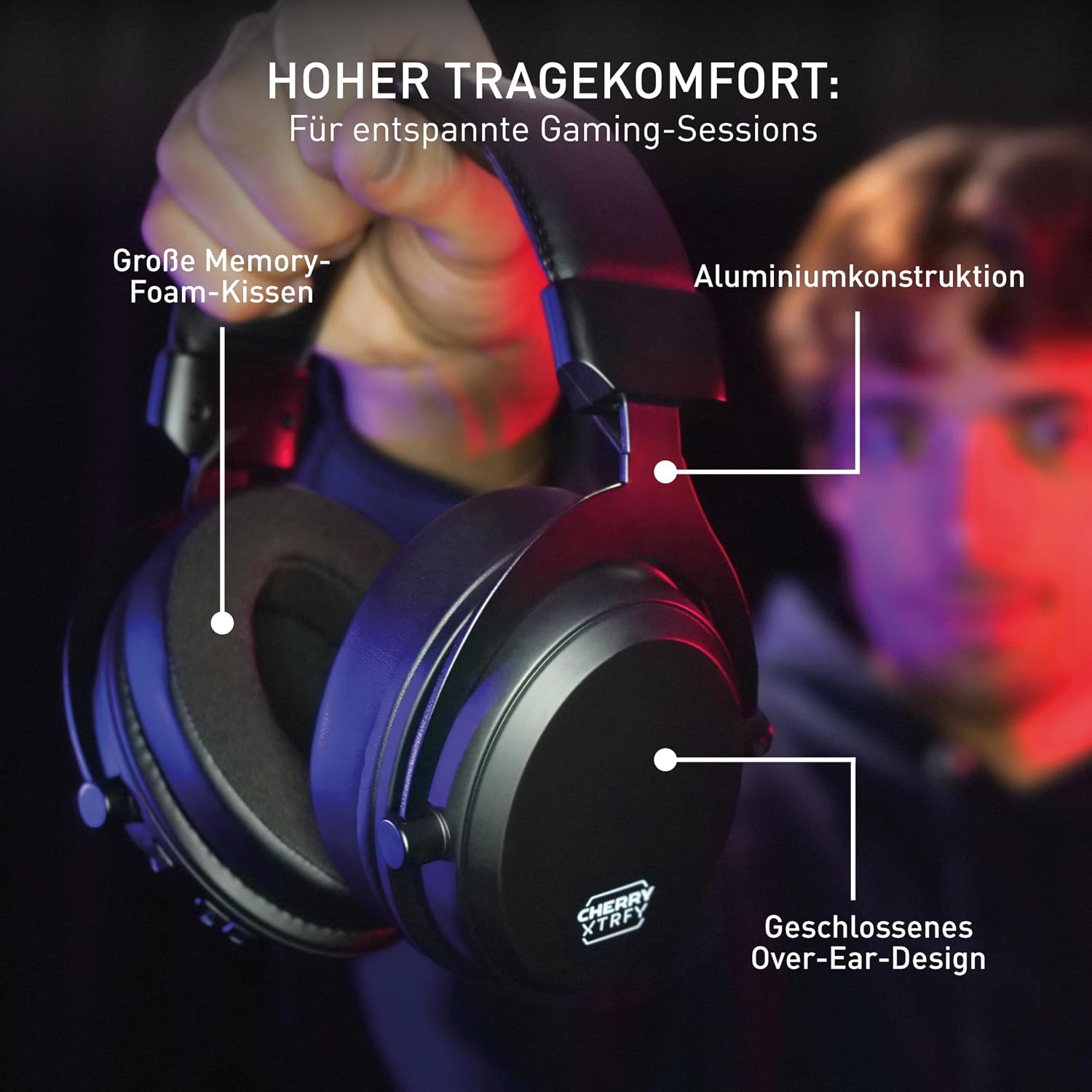 Thumbnail 2 de Cherry XTRFY H3 Gaming-Headset 100 h