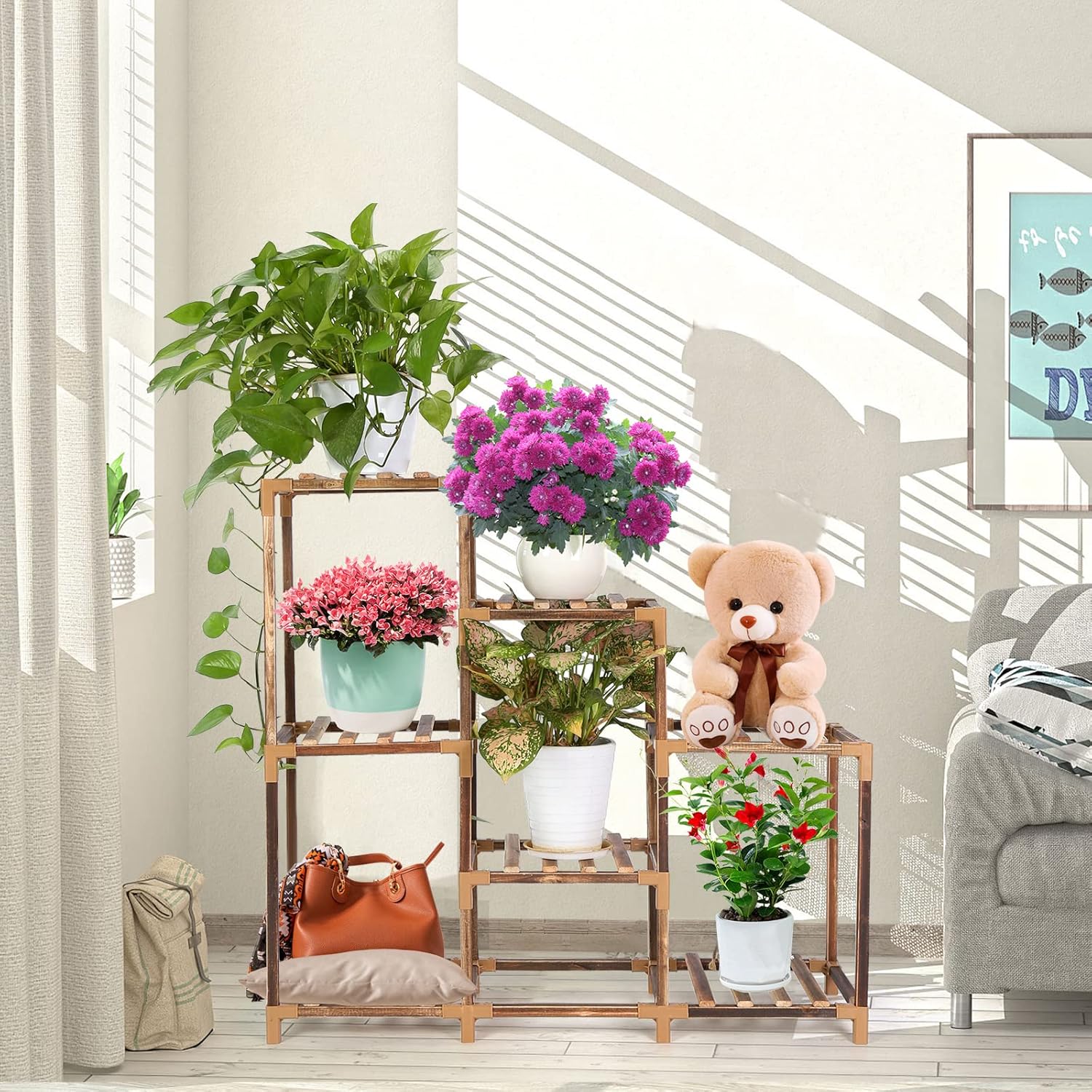 Thumbnail 4 de Estantería de madera 7 niveles para macetas