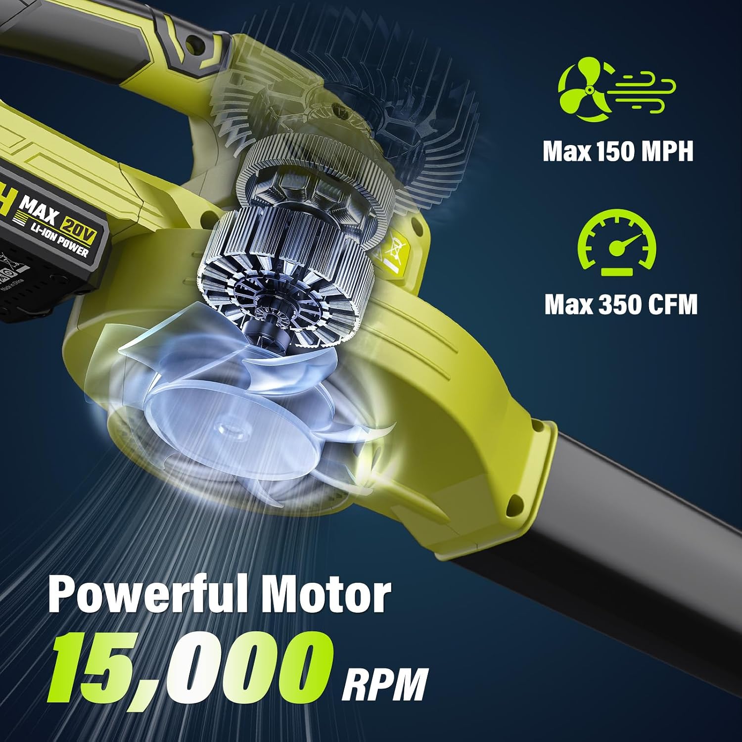 Detalle 2 de SEYVUM Cordless Leaf Blower 20V