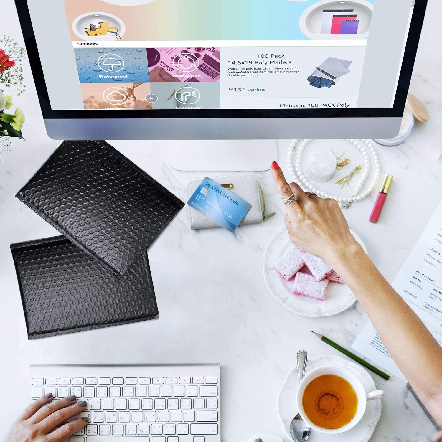 Thumbnail 5 de Switory 50pcs A5 Padded Bubble Mailers 15.3cm 📦