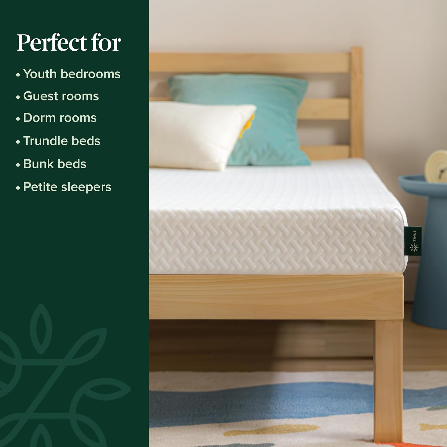 Detalle 2 de Zinus ZU-MFMA1OZI-05T Green Tea Essential 5-Inch Twin Mattress