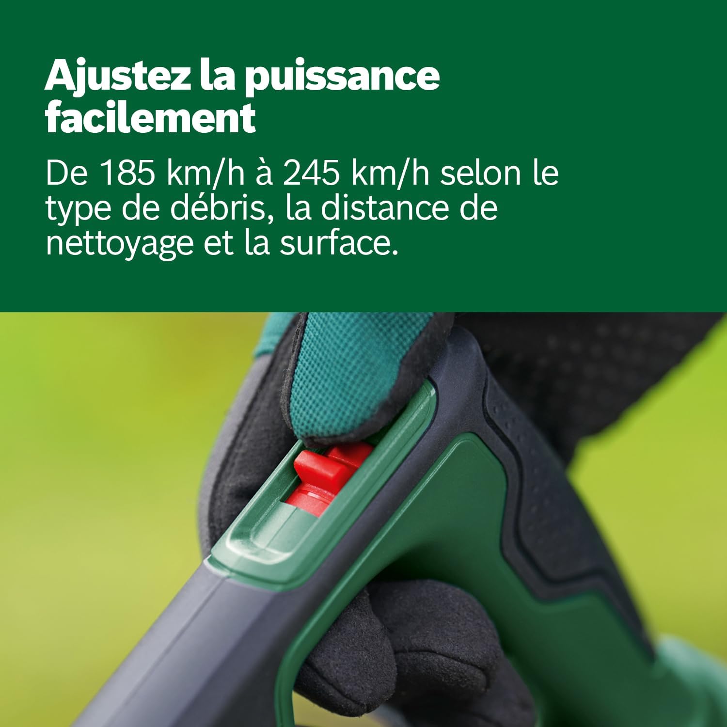 Thumbnail 4 de Bosch UniversalLeafBlower 18V-130 : souffleur de feuilles sans batterie pour le nettoyage rapide des jardins
