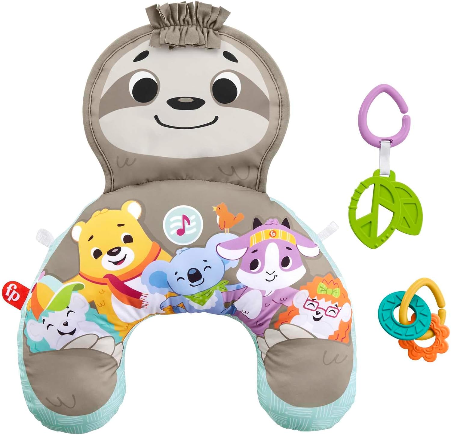 Thumbnail 2 de Fisher-Price Music and Vibe Sloth Tummy Wedge (GRR01) – tummy time support with music and activity toys