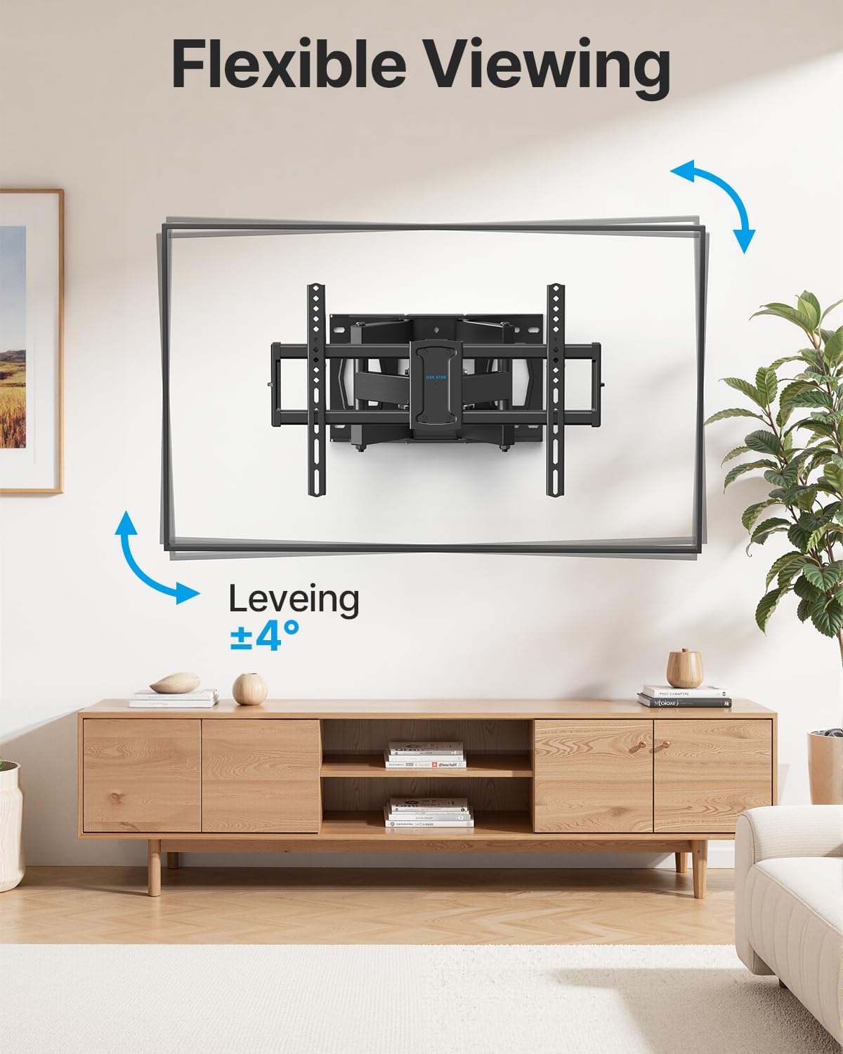 Detalle de USX STAR Full-Motion TV Wall Mount for 37–85-Inch TVs