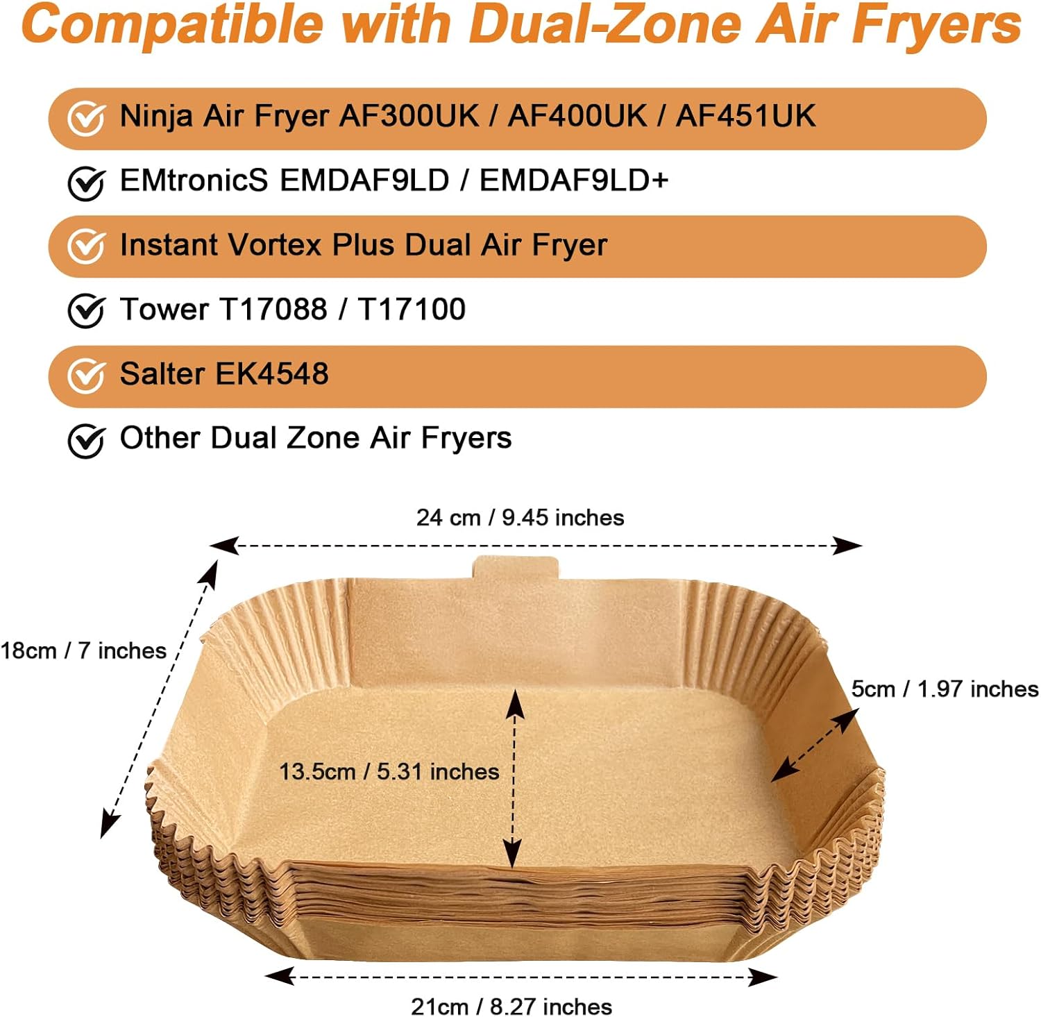 Thumbnail 1 de ENGHEK 160PC Air Fryer Liners for Dual Zone air fryers 🍟
