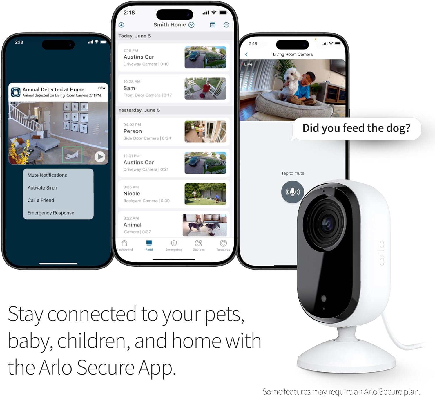 Detalle de Arlo VMC2060 Essential Indoor HD Camera (2nd Gen), 1080p, Privacy Shield