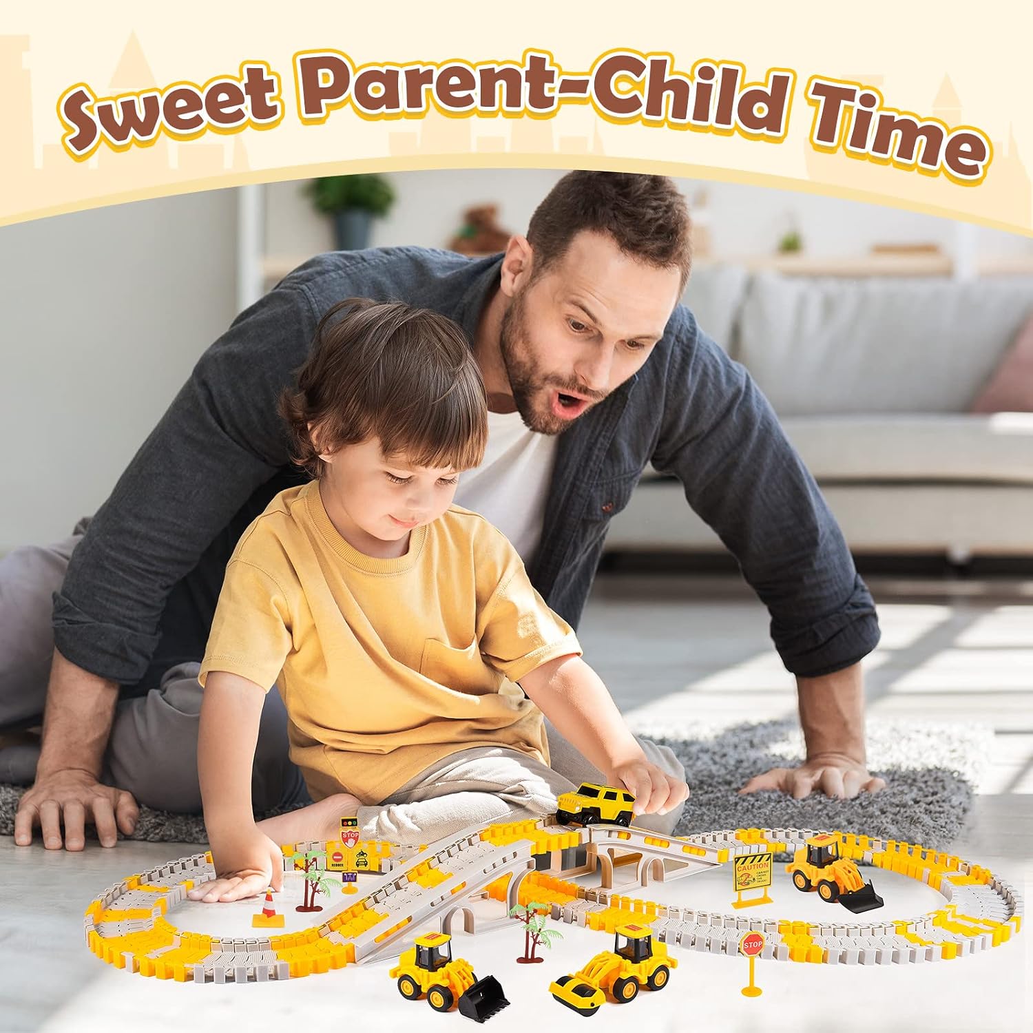 Detalle de Adeokay Giocattoli: pista da corsa STEM per bambini 3–8 anni (set completo con veicoli e accessori)