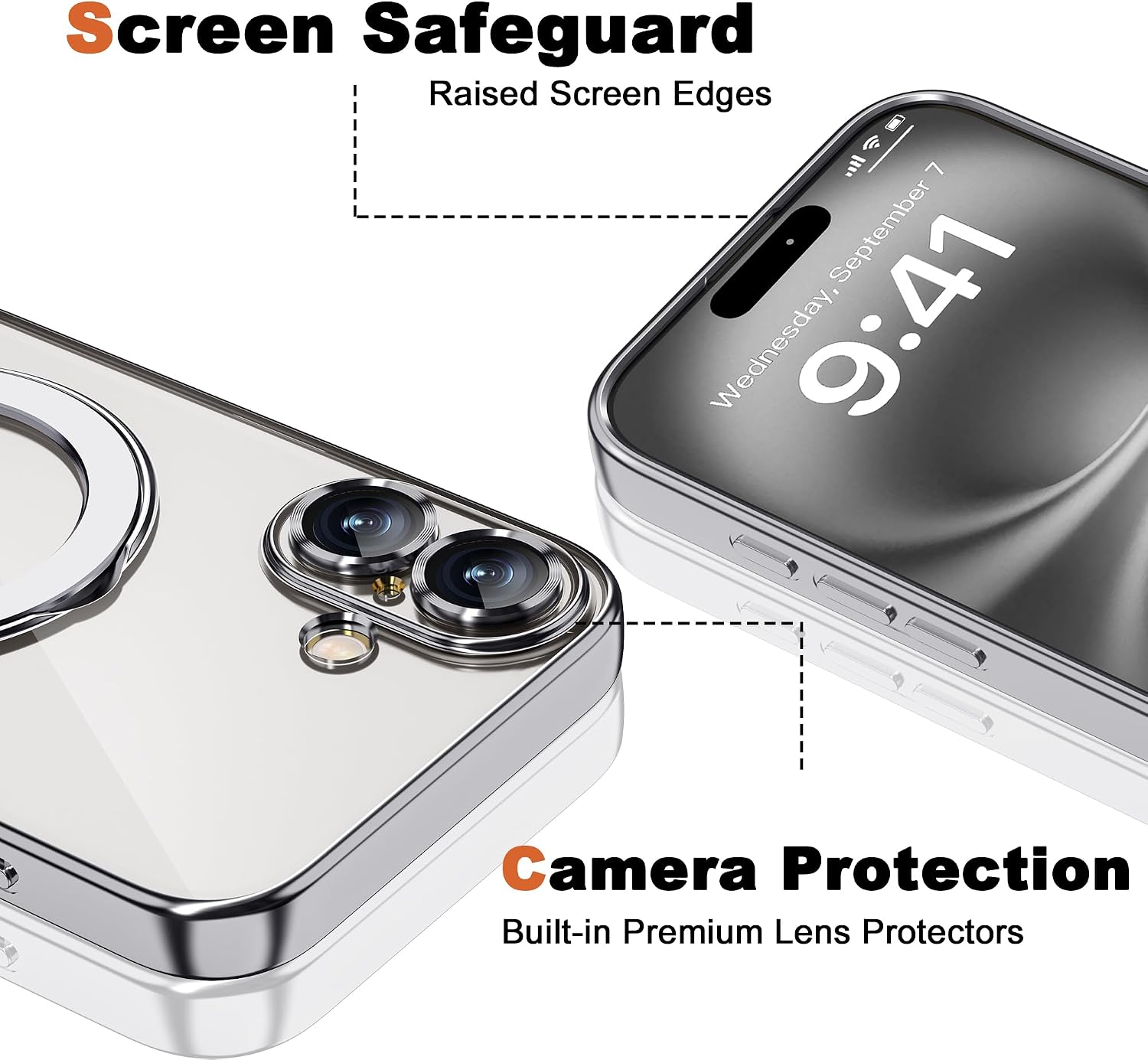 Thumbnail 6 de ETPESOK 1-EE-AKN-iphone16PLUS-TDZD-YIL Clear iPhone 16 Plus Case with Stand