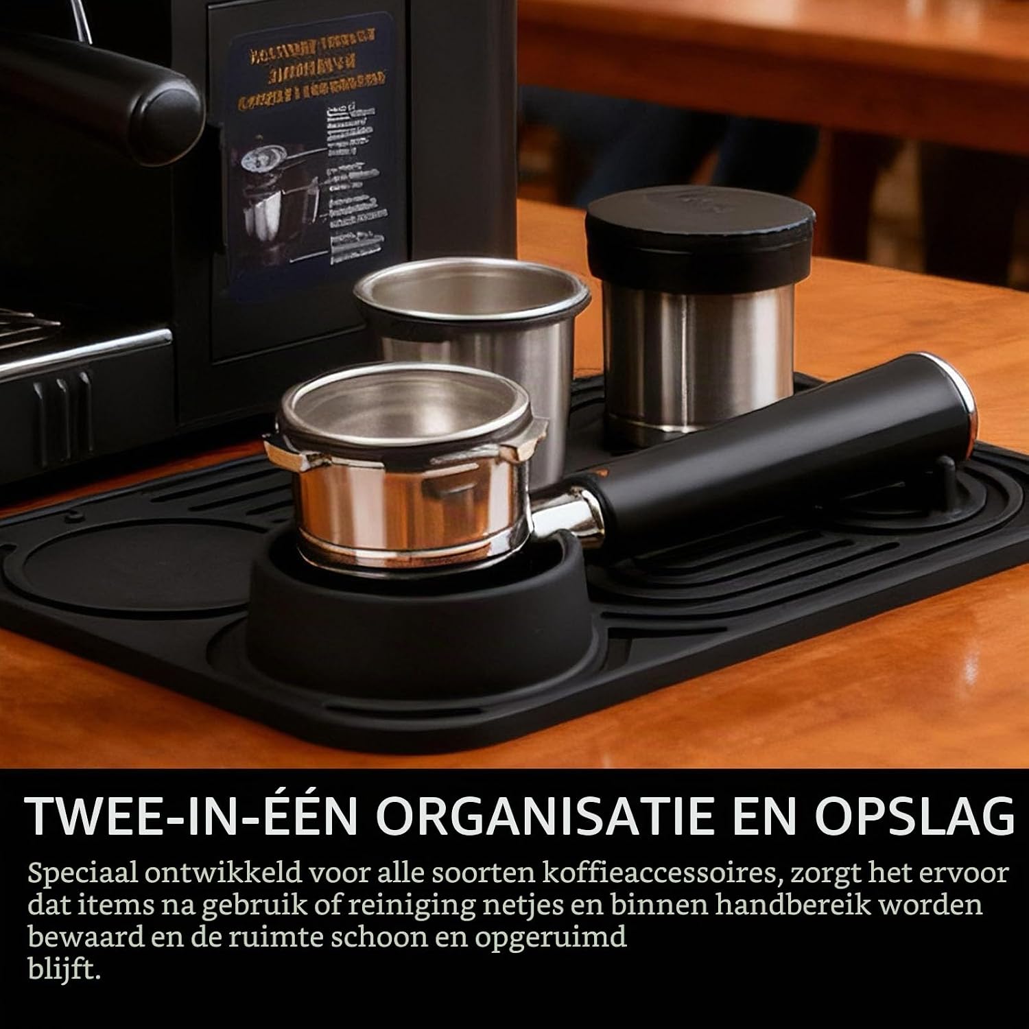 Detalle de HAIWILL Barista Matte für Ninja Luxe Cafe koffiemachinemat 60 x 40 cm